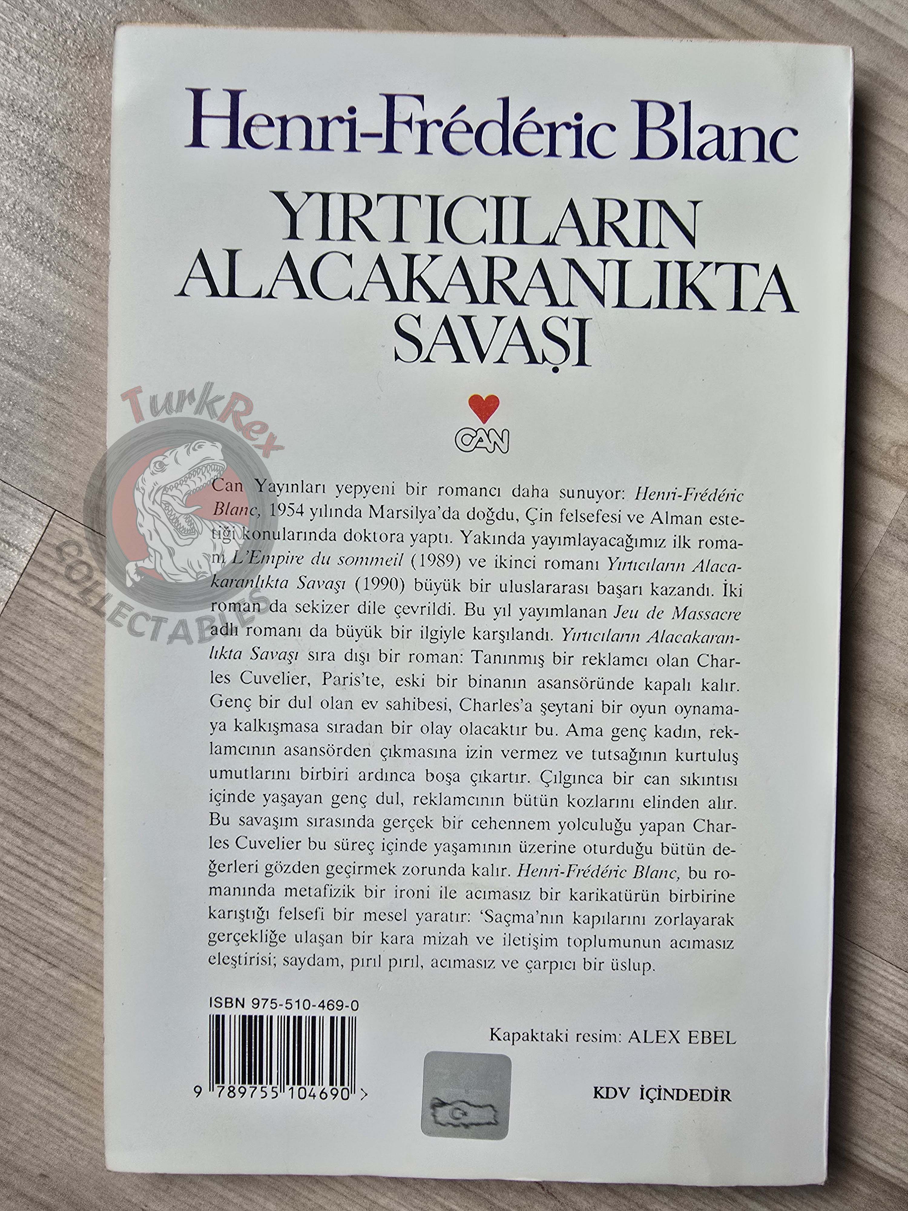 Henri Frédéric Blanc – Combat de Fauves au Crépuscule 1991 1st Turkish Book Turkey