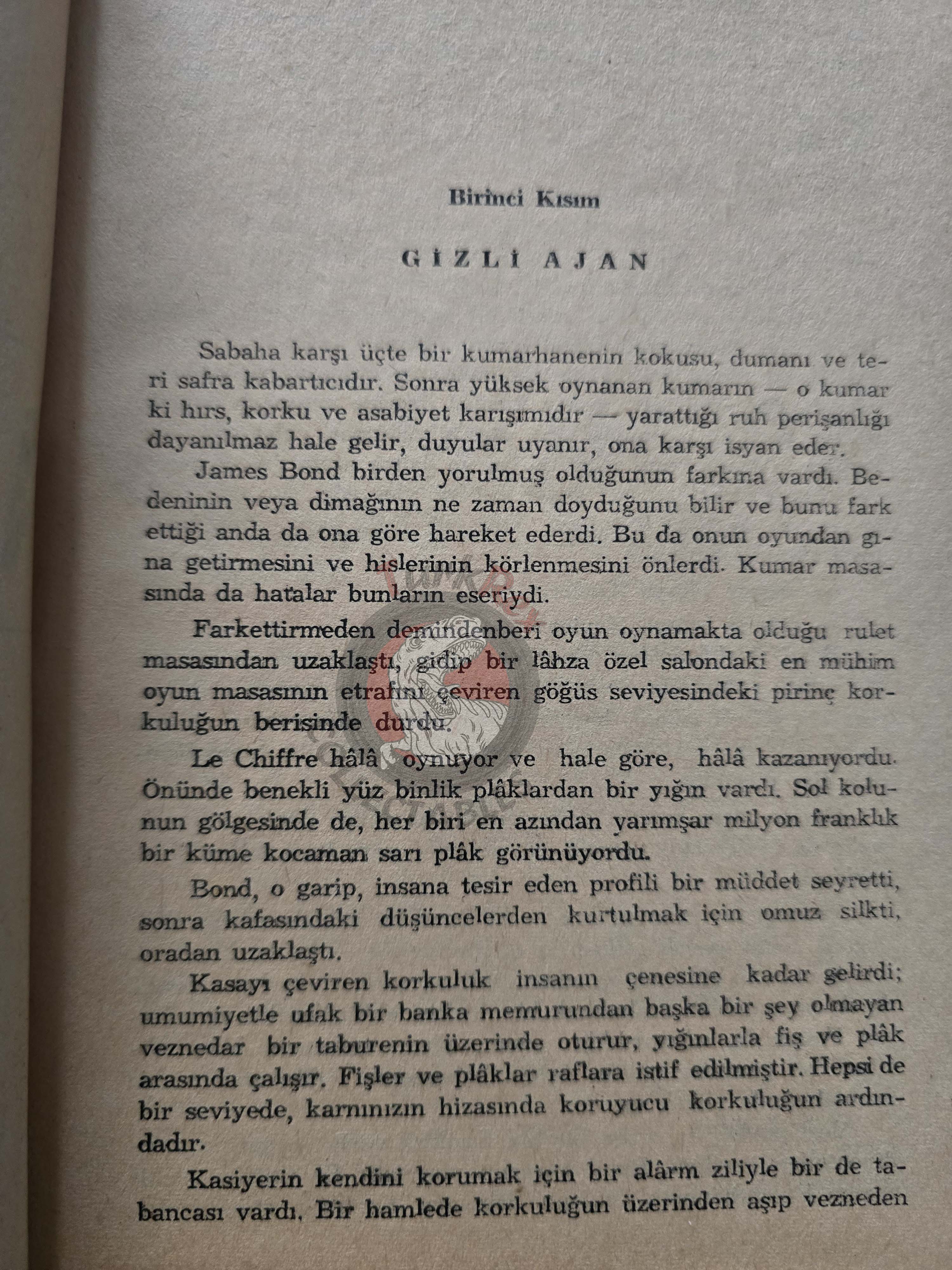 James Bond - Casino Royale 1966 1st Turkish Book Turkey Ian Fleming