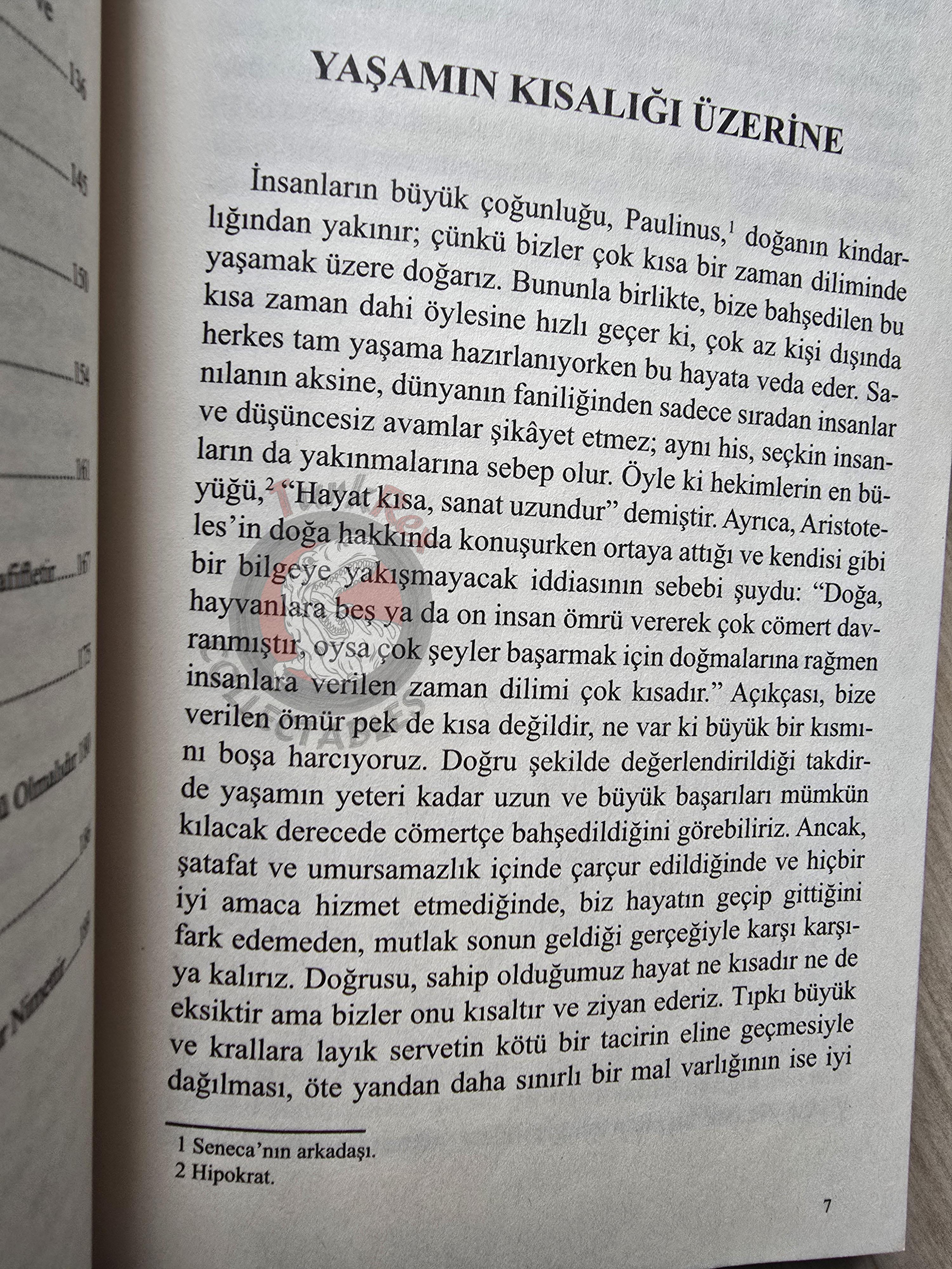 Lucius Annaeus Seneca – On the Shortness of Life 2022 Turkish Book Turkey