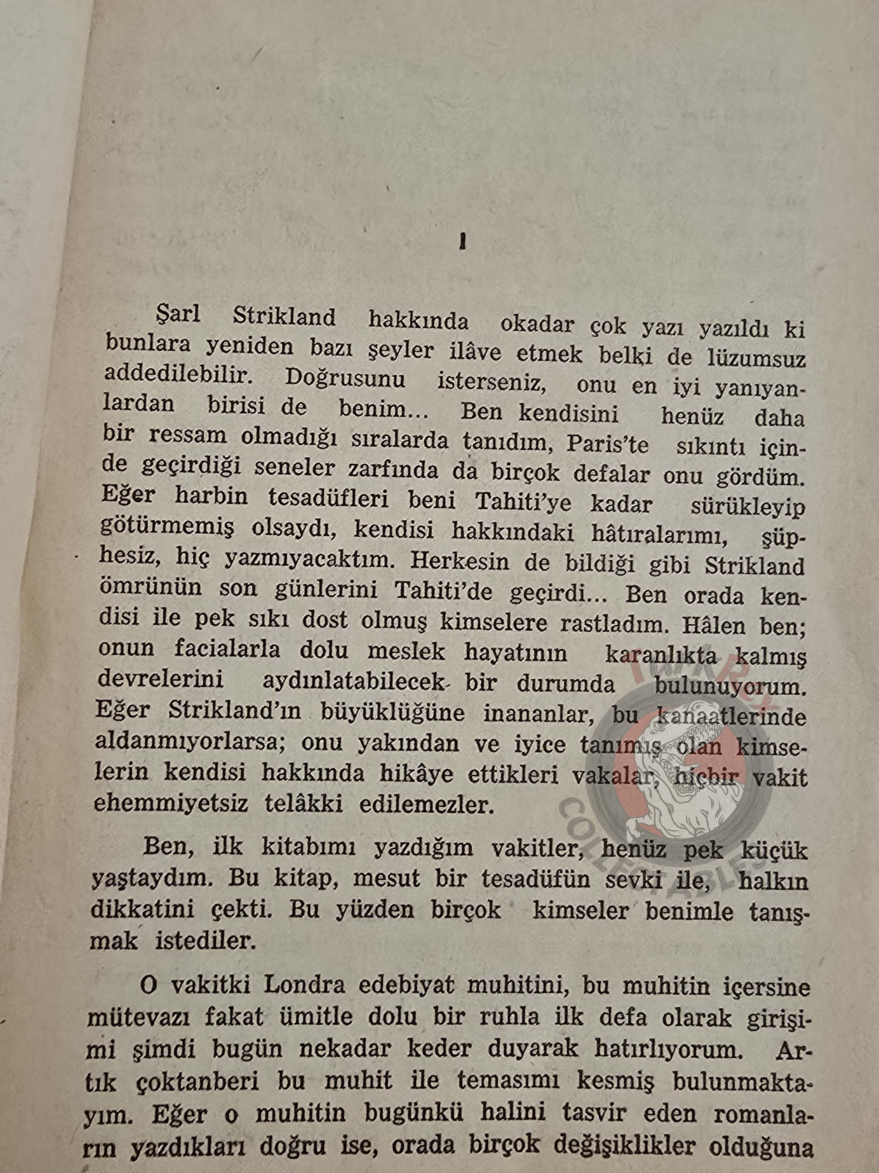 Somerset Maugham – The Moon and Sixpence 1954 1st Turkish Book Turkey