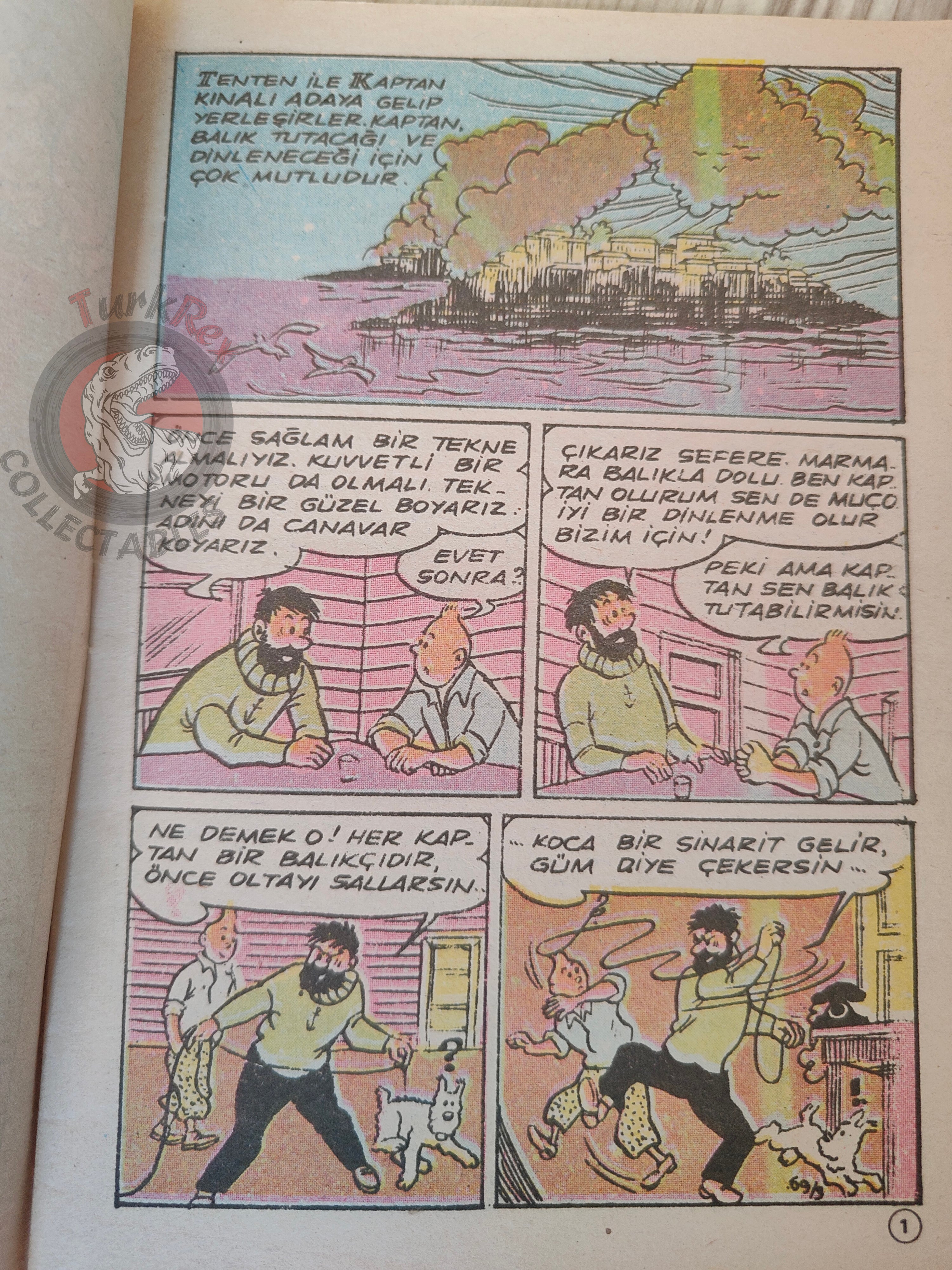Tintin – Marmara Monster 1989 Turkish Edition Comic Turkey