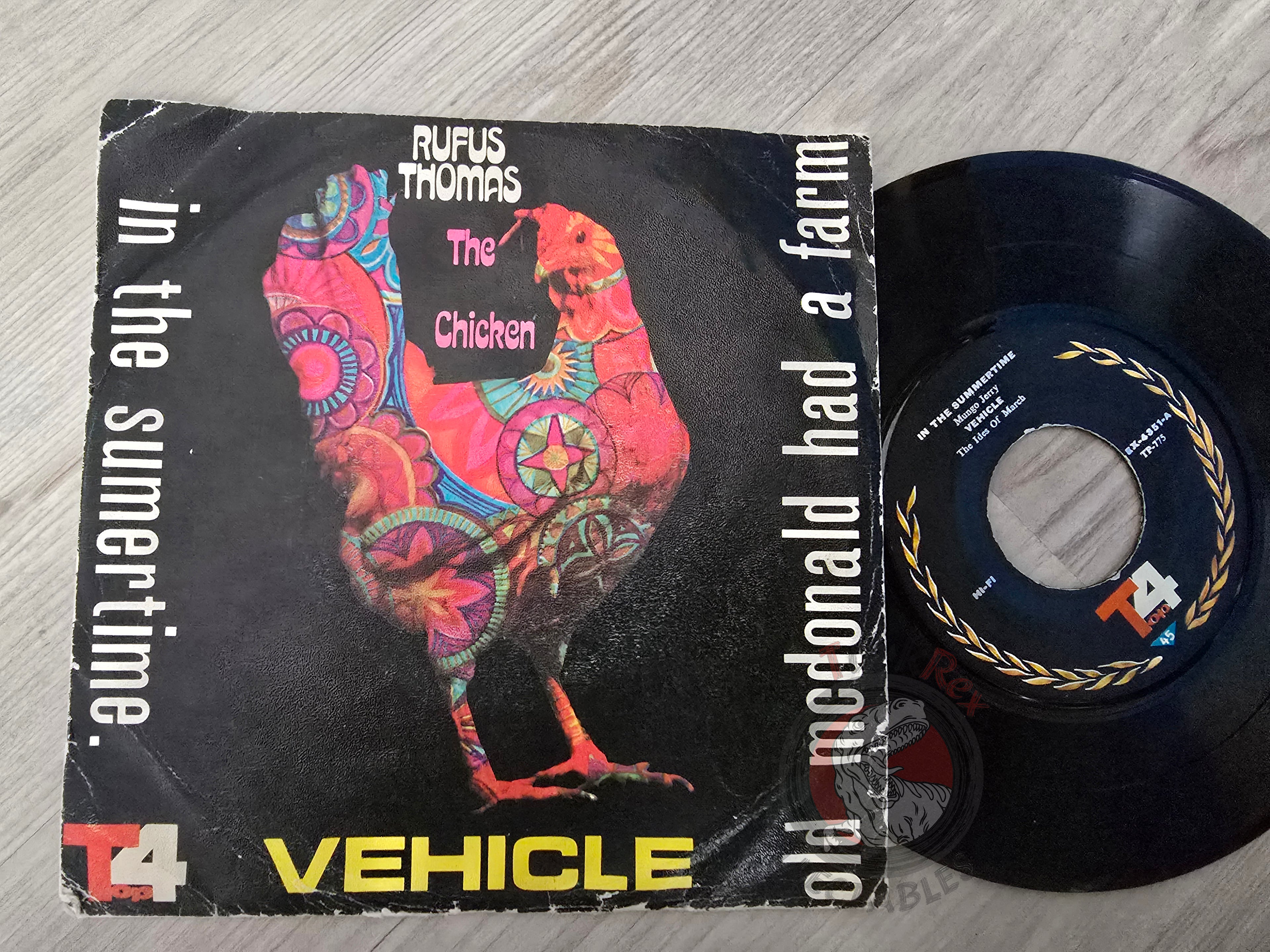 Rufus Thomas / Mungo Jerry / The Ides Of March / Jackie Lee 7" Iran Pressing Vinyl Iranian Edition