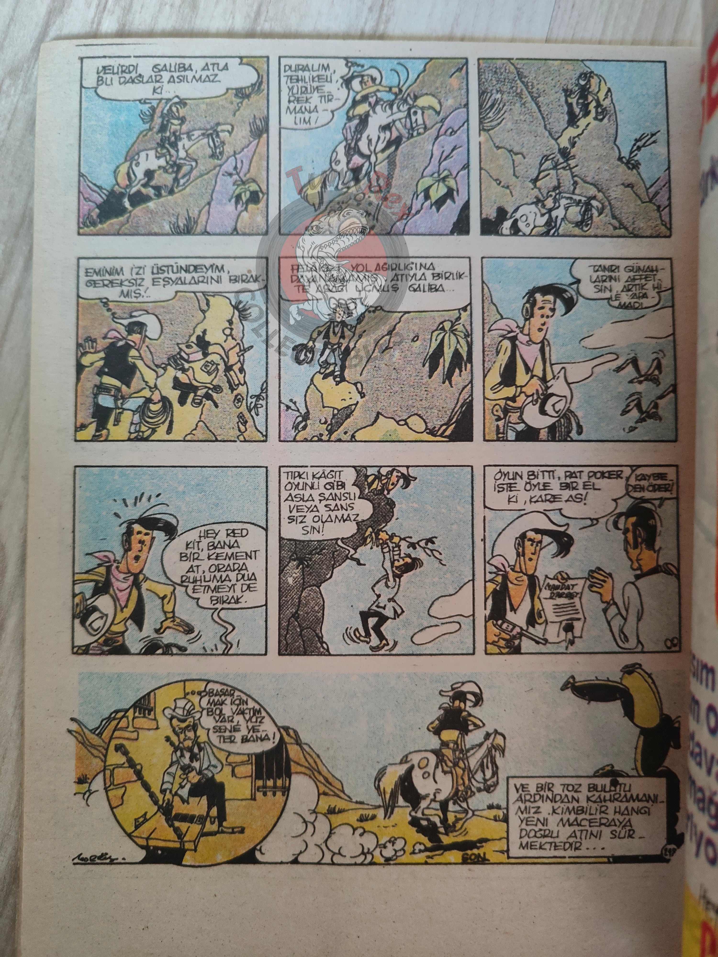 Lucky Luke #54 Contre Pat Poker 1989 Turkish Comic Turkey
