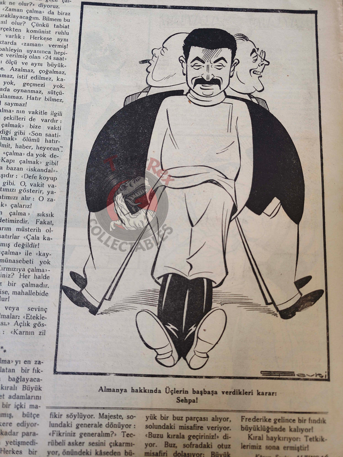 Akbaba 1945 Humor Magazine Turkish Turkey Germany Goebbels Himmler Göring WW2 era Stalin