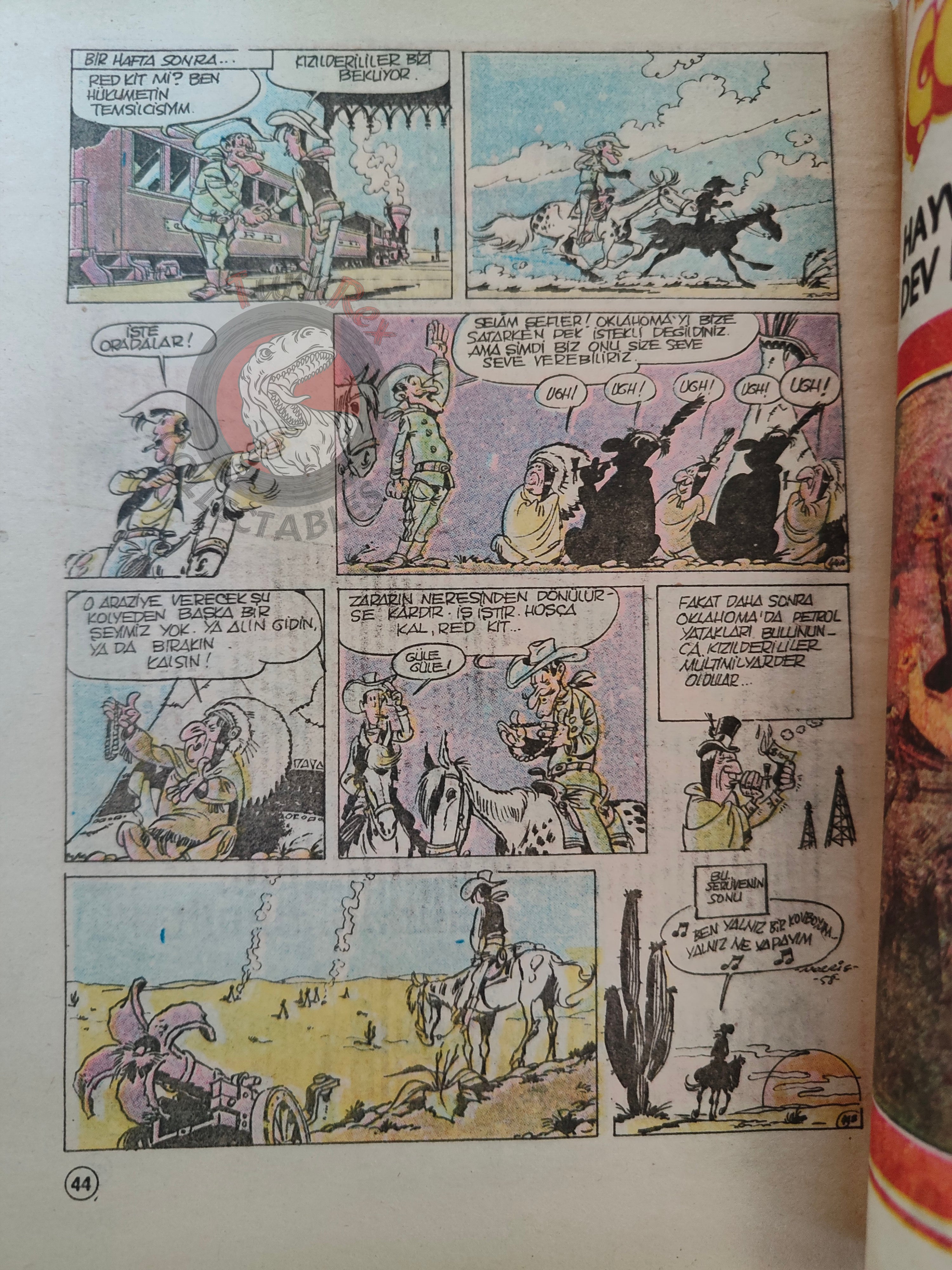 Lucky Luke #36 Ruée Sur L' Oklahoma 1988 Turkish Comic Turkey