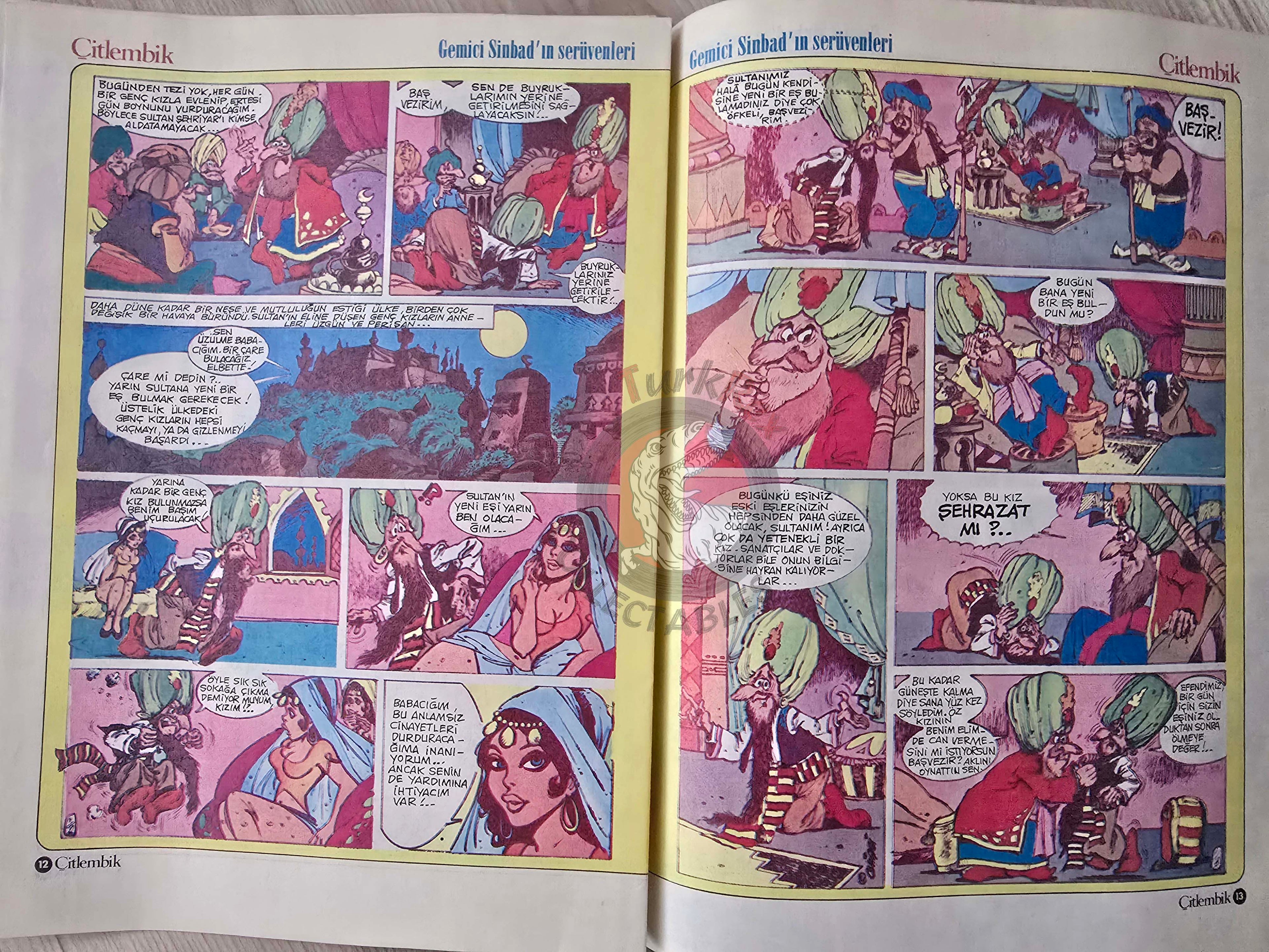 Çitlembik #15 Sinbad the Sailor 1978 Turkish Comic Mag Turkey 1001 Nights