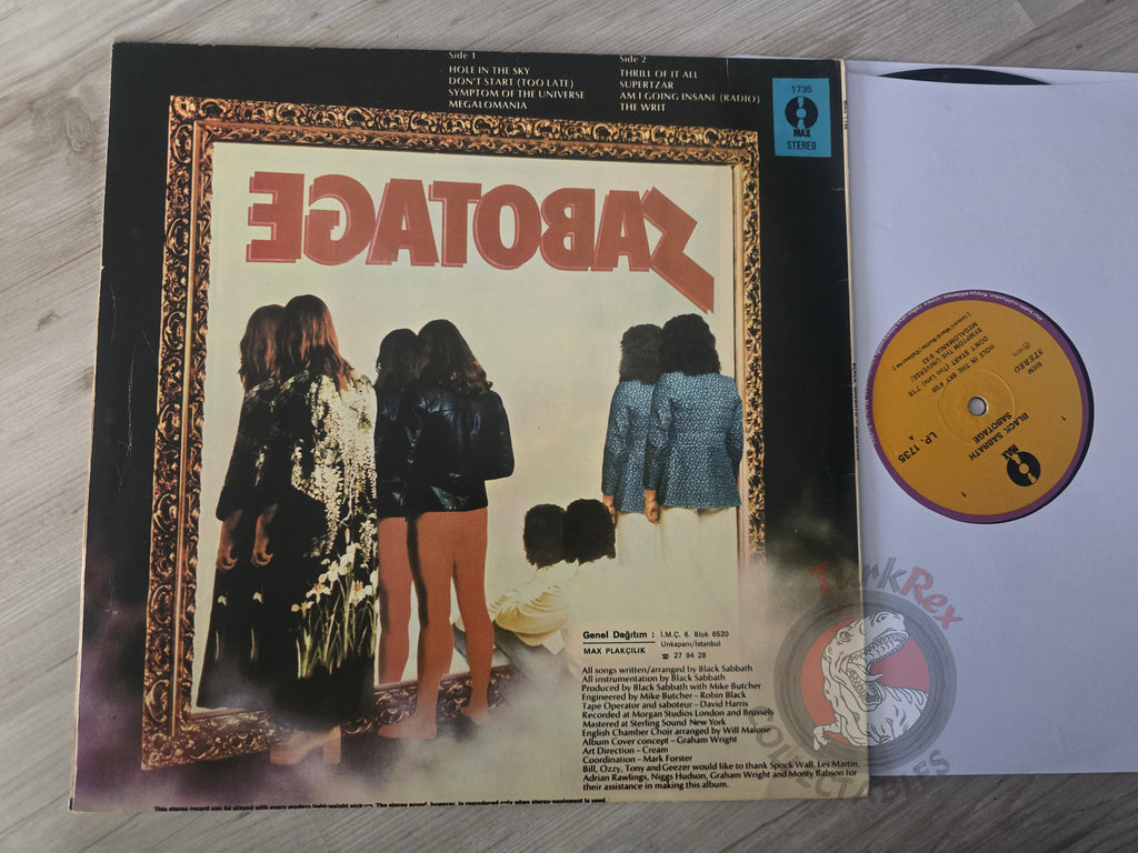 Black Sabbath - Sabotage Turkish Pressing Vinyl Turkey Edition