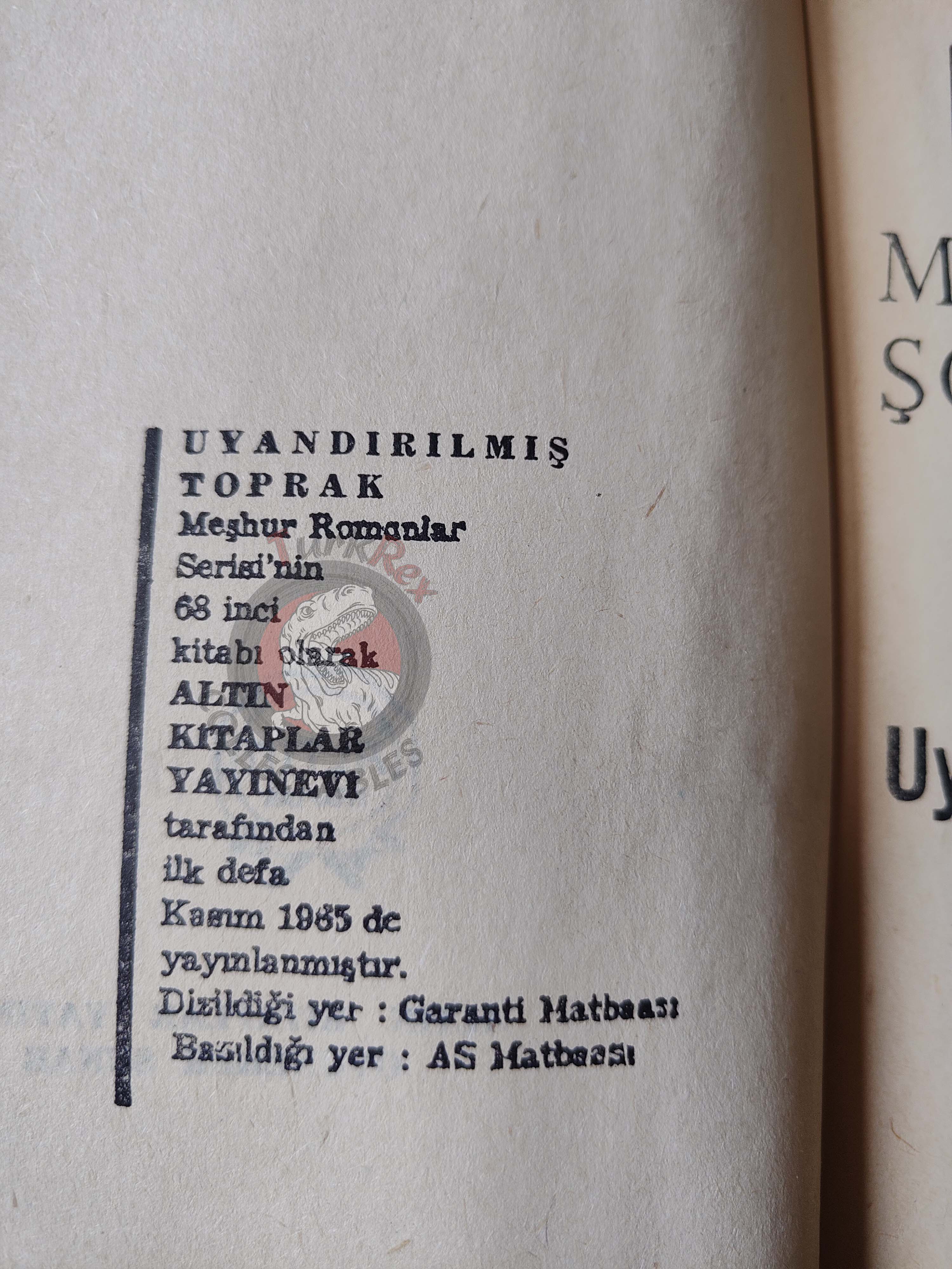 Mikhail Sholokhov – Virgin Soil Upturned 1965 1st HC/DJ Turkish Book Turkey