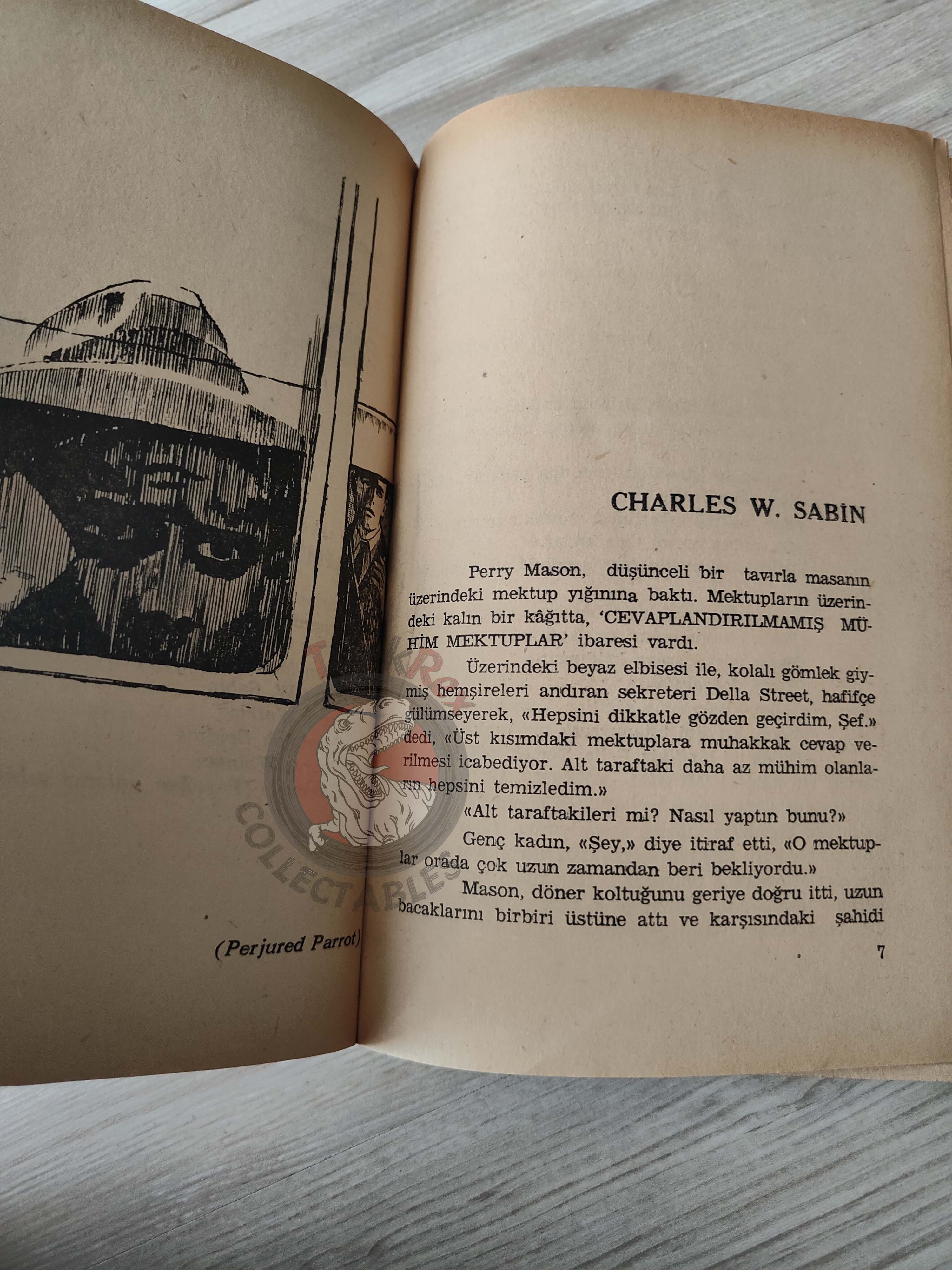 Erle Stanley Gardner – The Case of the Perjured Parrot 1965 Turkish Book Turkey
