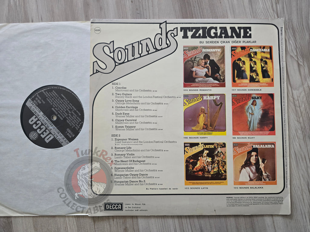 Various – Sounds Tzigane  Turkish Pressing Vinyl Turkey Edition