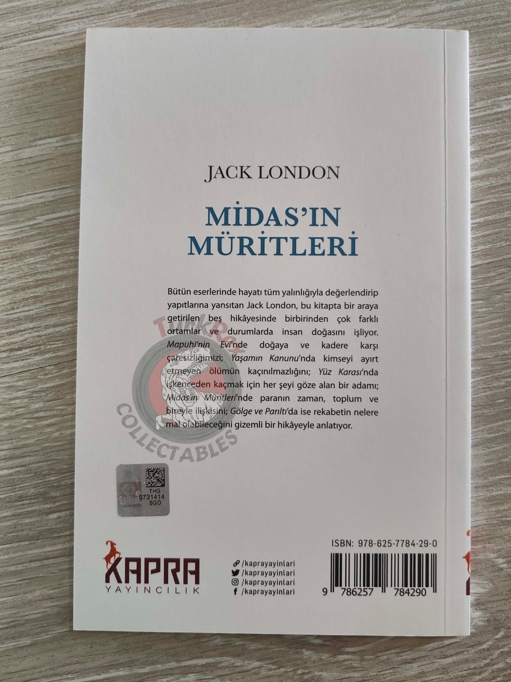 Jack London  – The Minions of Midas Turkish Book Turkey