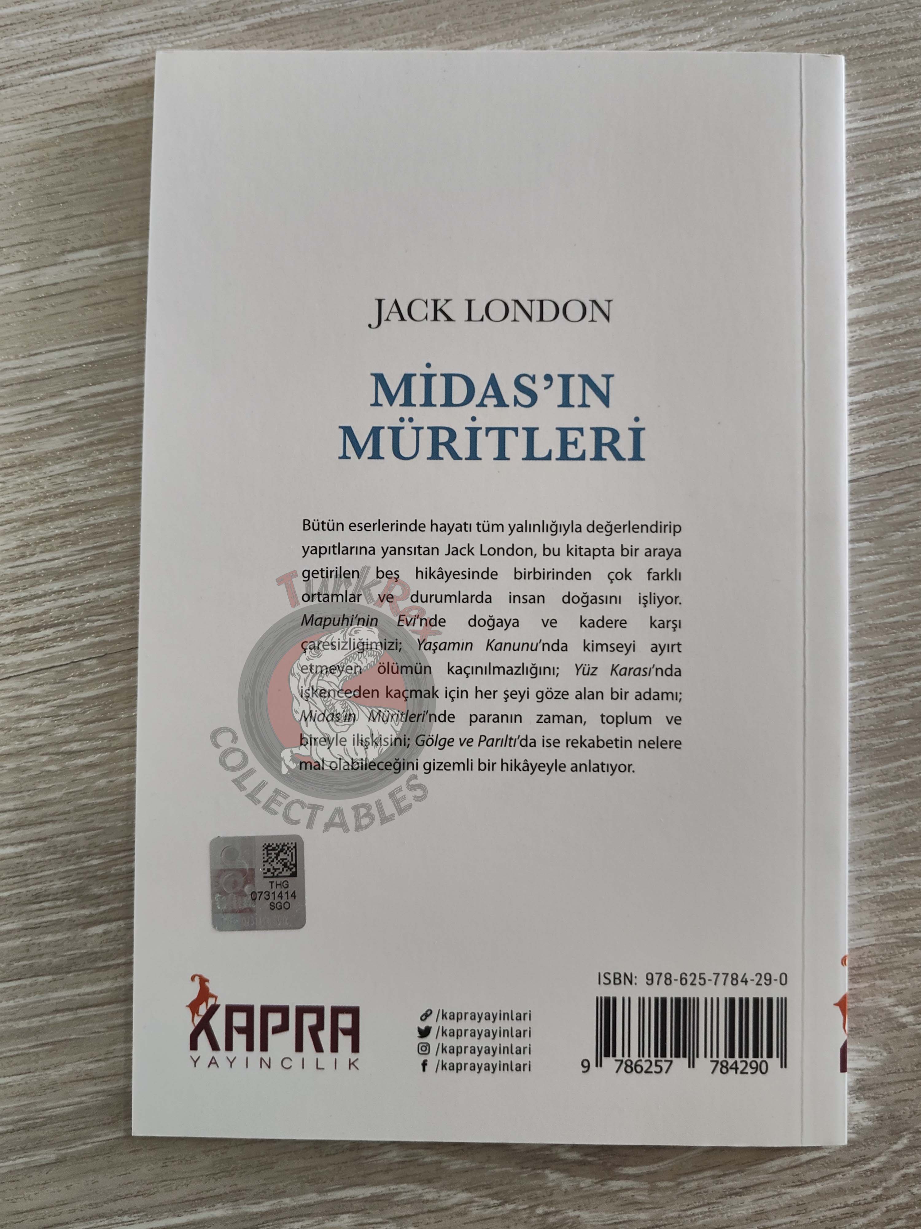 Jack London  – The Minions of Midas Turkish Book Turkey