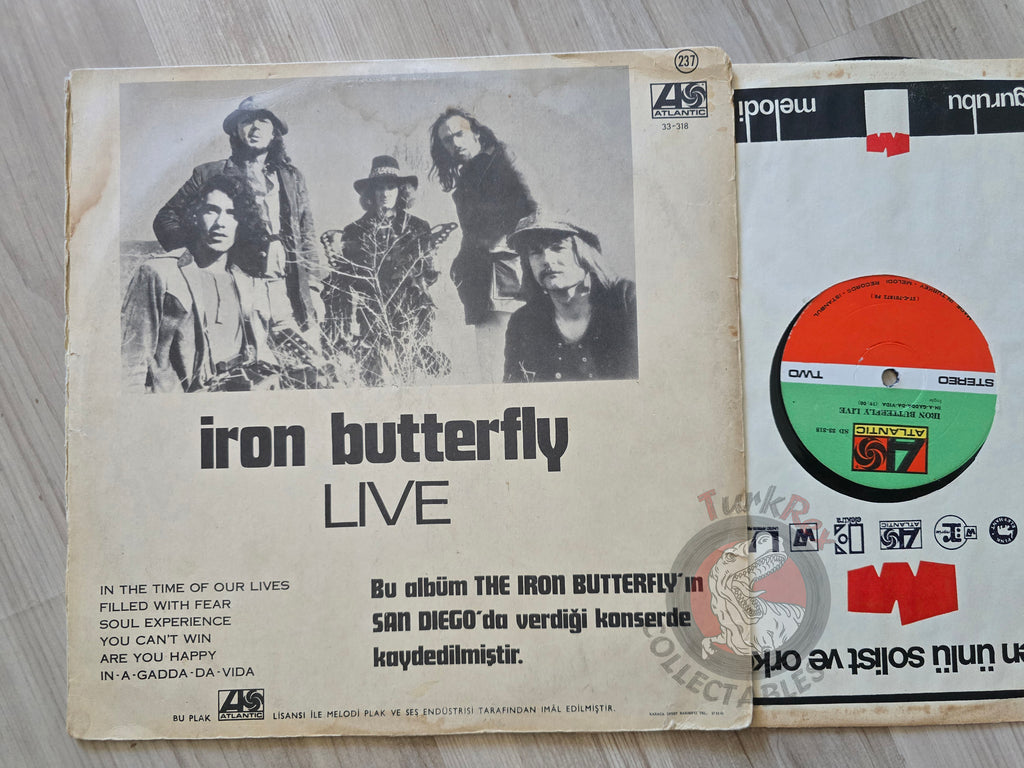 Iron Butterfly – Live Turkish Pressing Vinyl Turkey Edition
