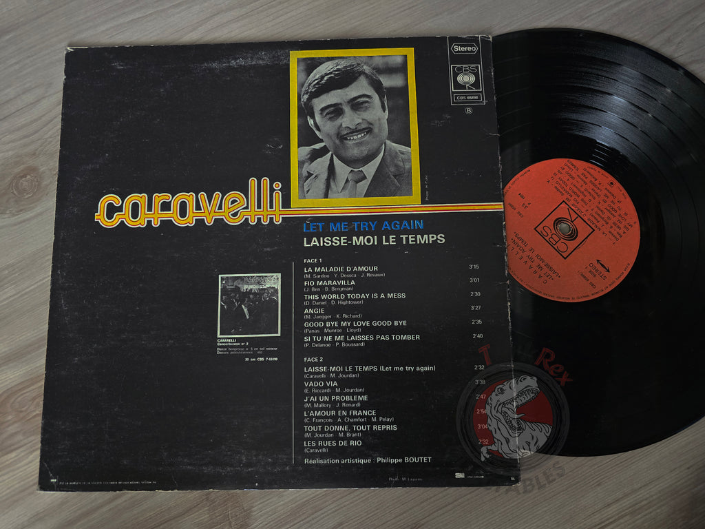 Caravelli – Let Me Try Again / Laisse - Moi Le Temps Turkish Pressing Vinyl Turkey Edition