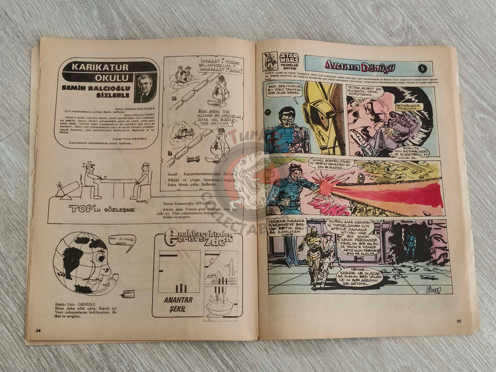 Tercüman Çocuk #38 1982 Turkish Comic Turkey Superman Star Wars #27 #28 The Flintstones Thorgal Larry Yuma