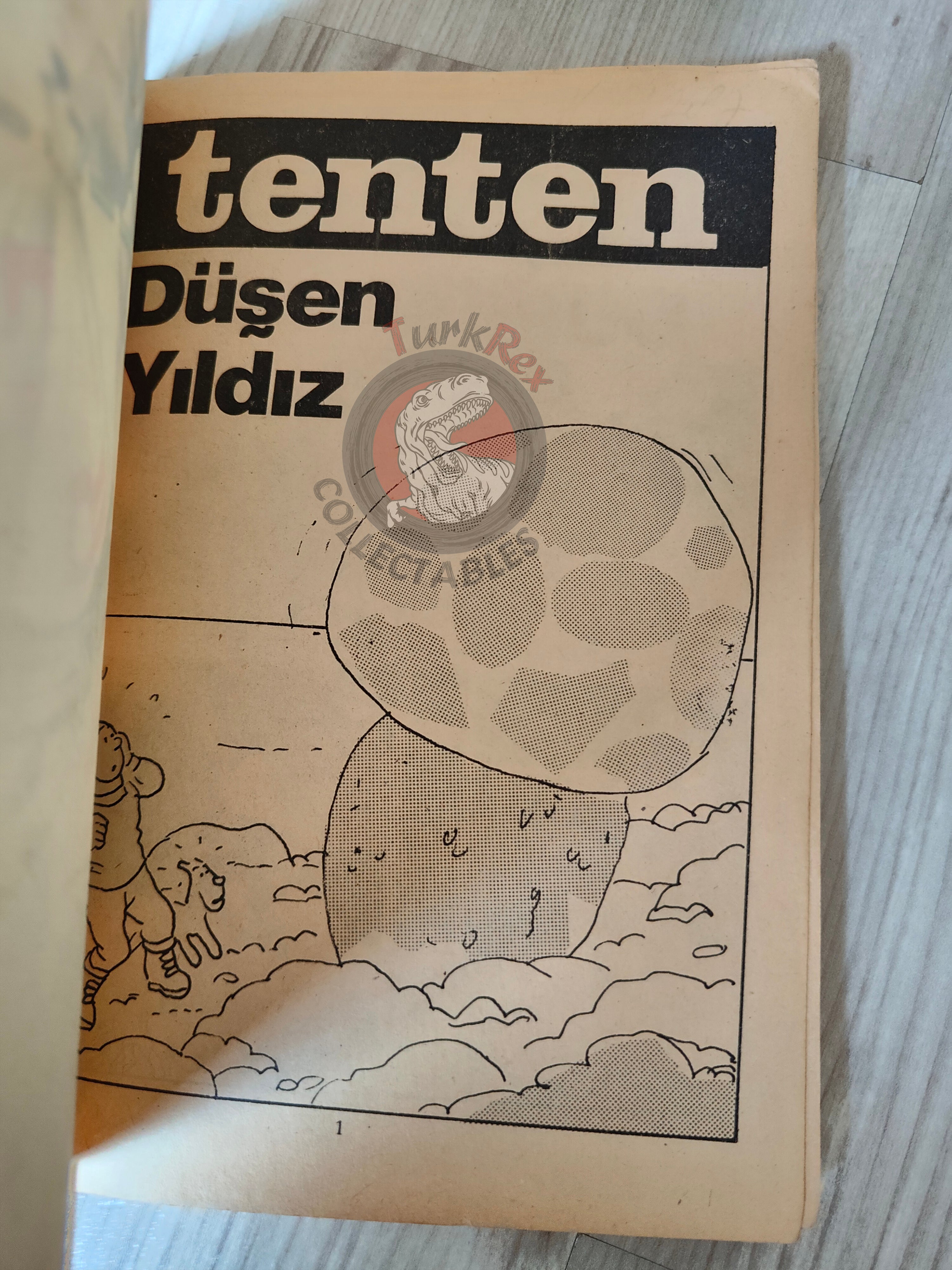 Tintin – The Shooting Star early 1980s Turkish Edition Comic Turkey 1