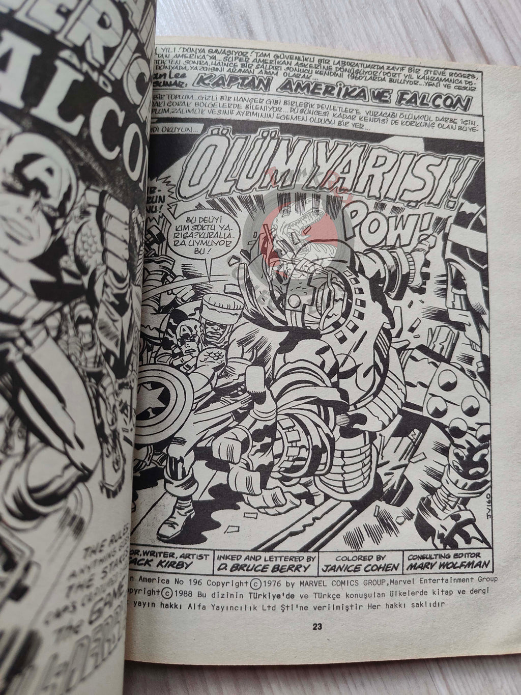 Captain America – Issue #11 1988 Turkish Comic Turkey #195 #196 #197 #198
