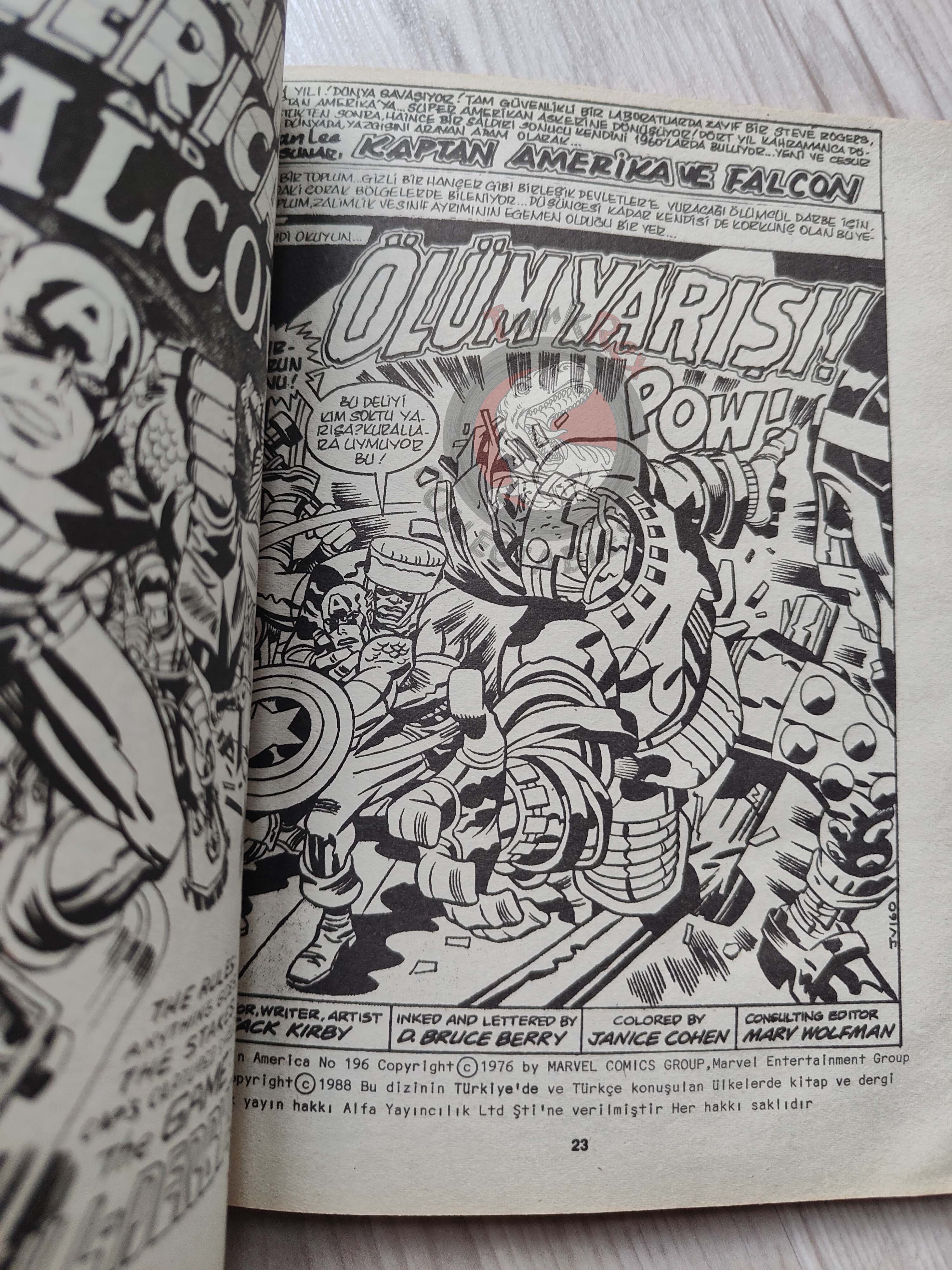 Captain America – Issue #11 1988 Turkish Comic Turkey #195 #196 #197 #198