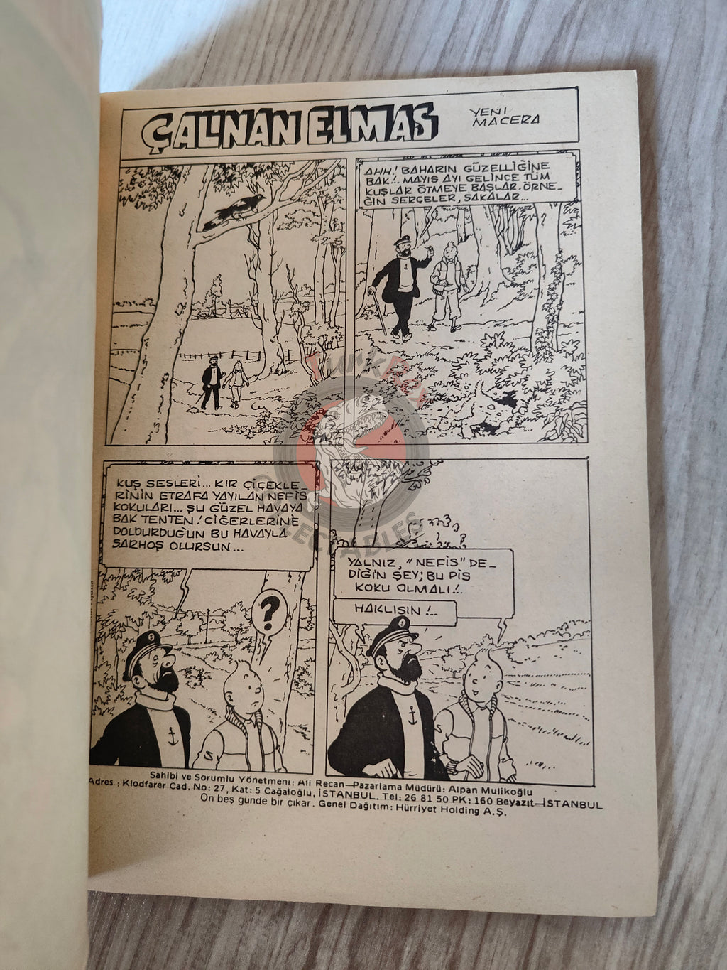 Tintin – The Castafiore Emerald early 1980s Turkish Edition Comic Turkey 1