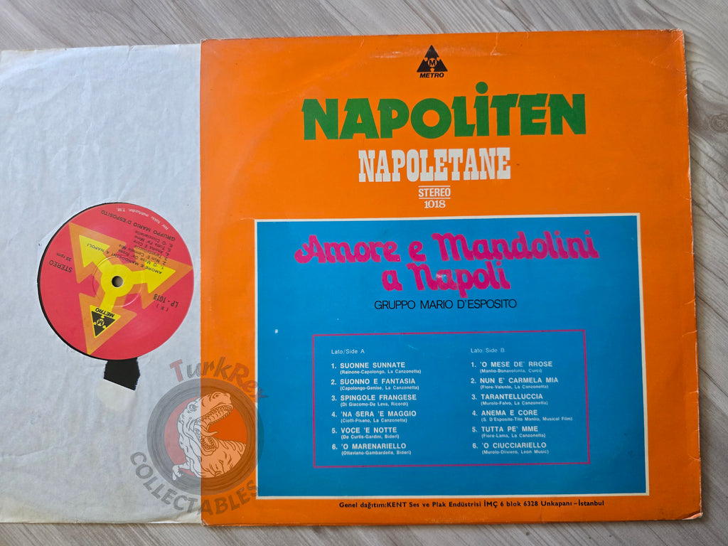 Gruppo Mario D'Esposito – Napoliten (Amore E Mandolini A Napoli) Turkish Pressing Vinyl Turkey Edition
