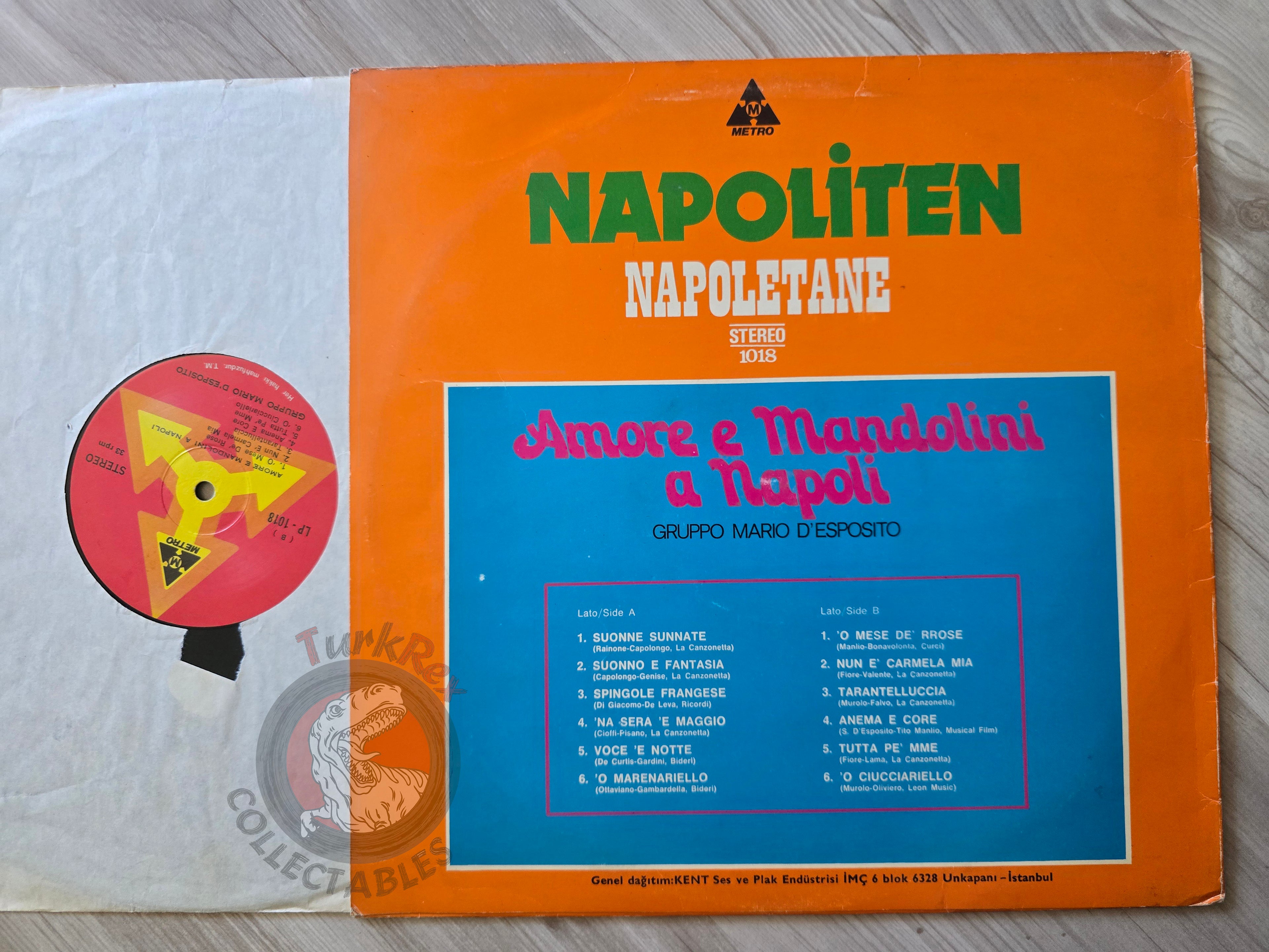 Gruppo Mario D'Esposito – Napoliten (Amore E Mandolini A Napoli) Turkish Pressing Vinyl Turkey Edition