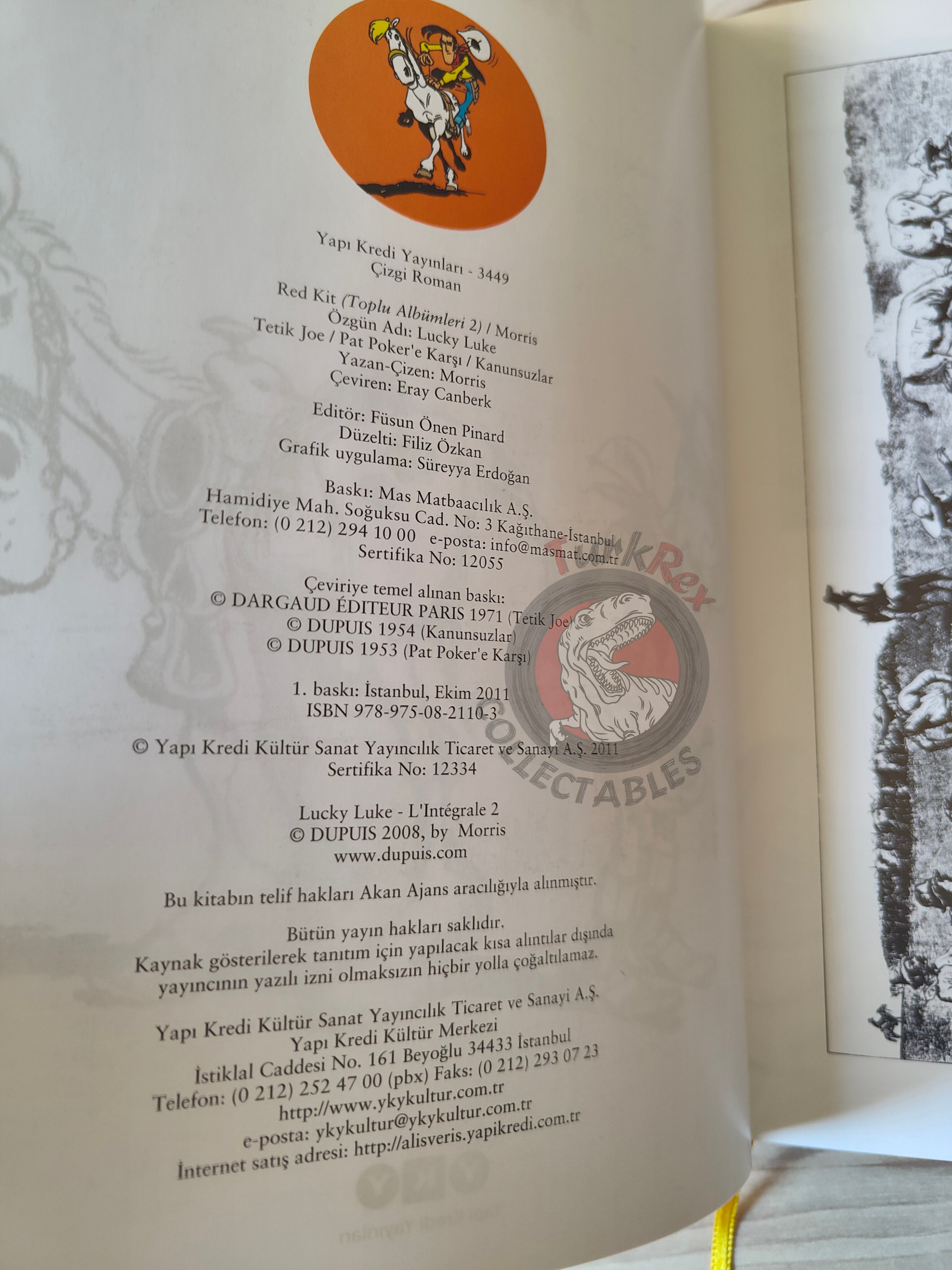 Lucky Luke – L'integrale #2 Turkish Comic Turkey Sous le Ciel de l'Ouest