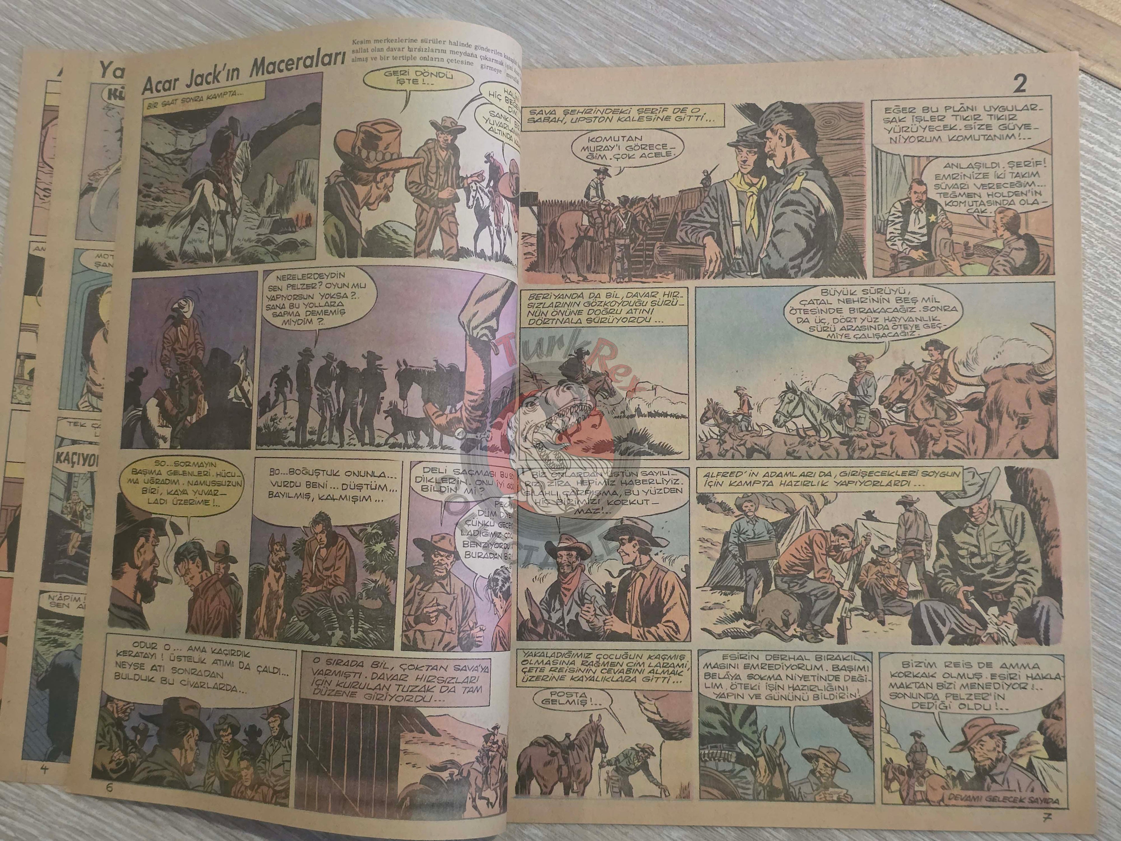 ZıpZıp #9 Dan Cooper 1964 Tintin Magazine Turkish Comic Turkey Ric Hochet Pom et Teddy