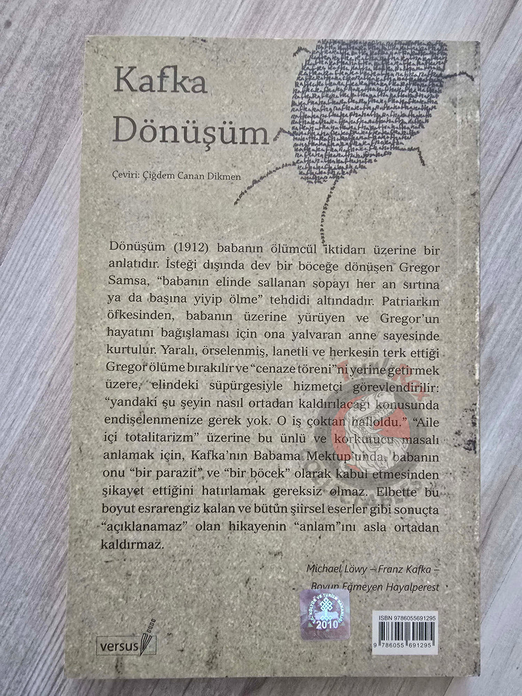 Franz Kafka – The Metamorphosis Turkish Book Turkey