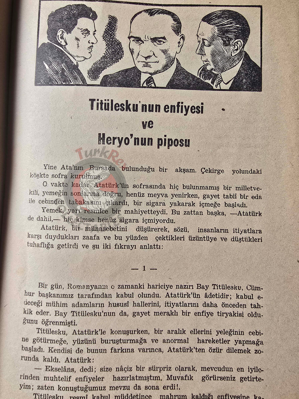 Rıza Ruşen Yücer – A Few Anecdotes and Memories of Atatürk 1947 Turkish Book Turkey