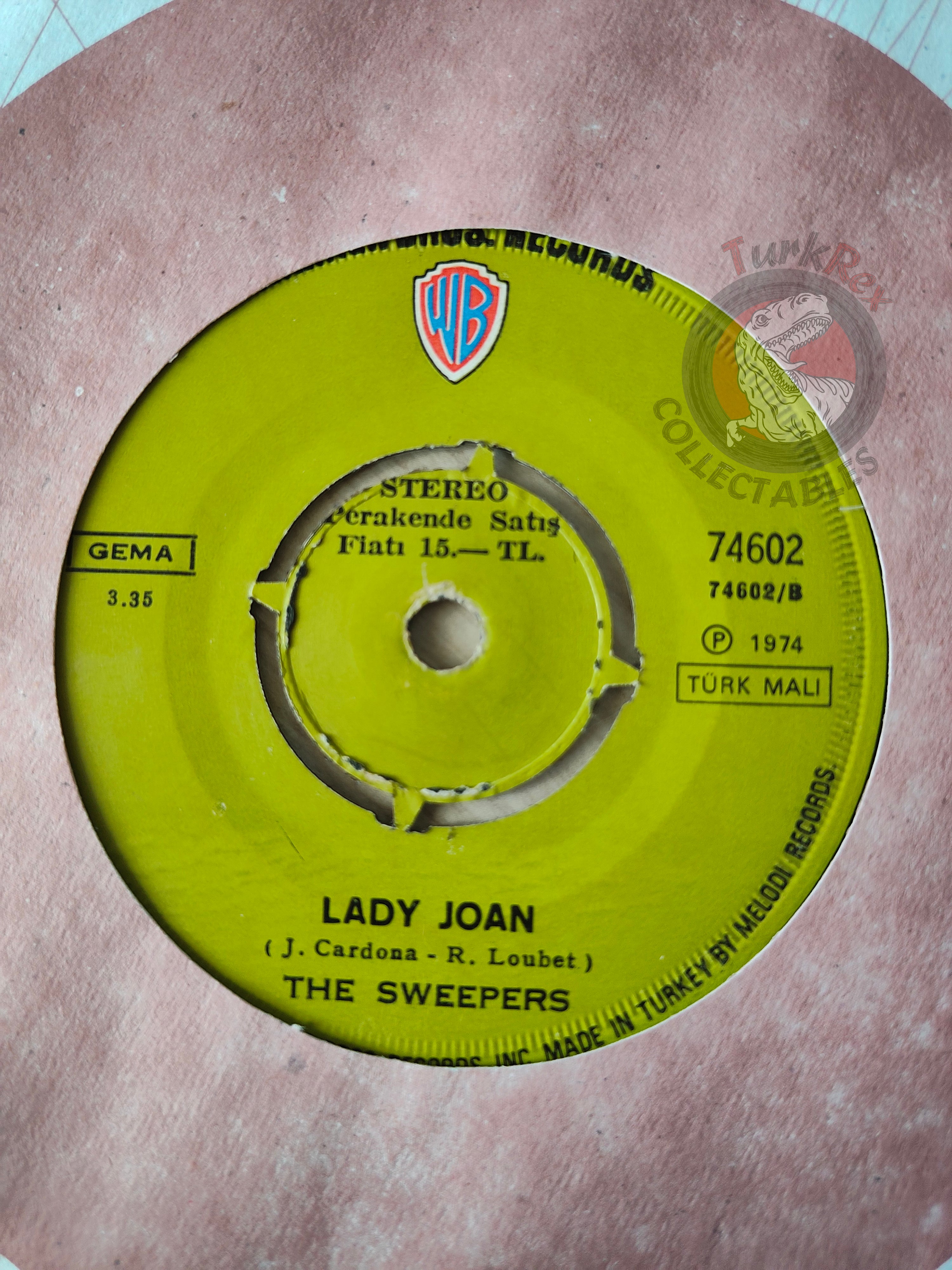 The Sweepers – Bye Baby Bye 7" Turkish Pressing Vinyl Turkey Edition