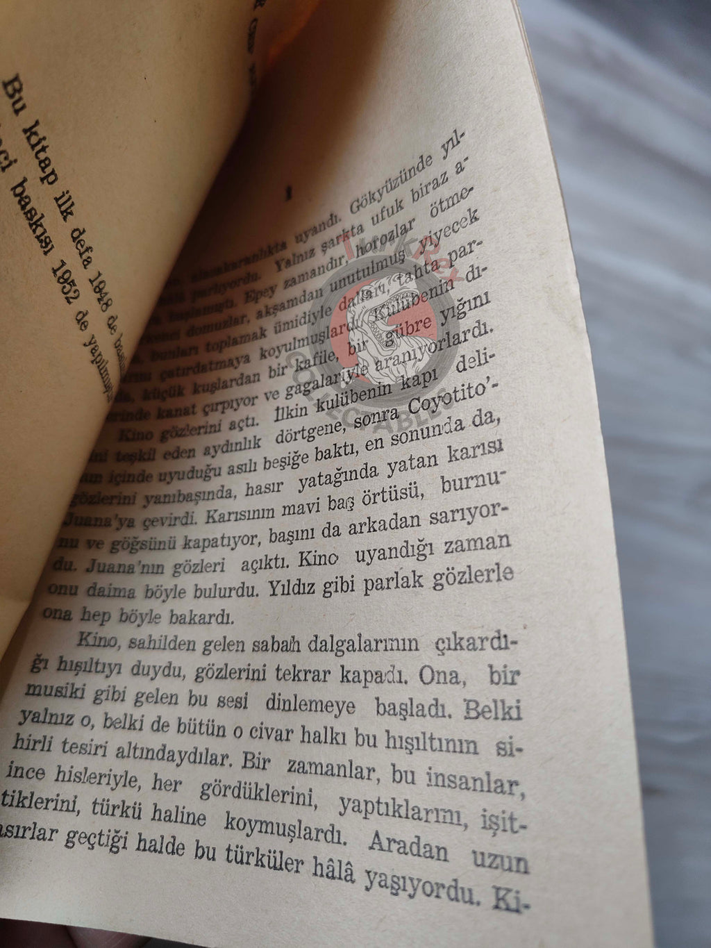 John Steinbeck – The Pearl 1955 Turkish Book Turkey
