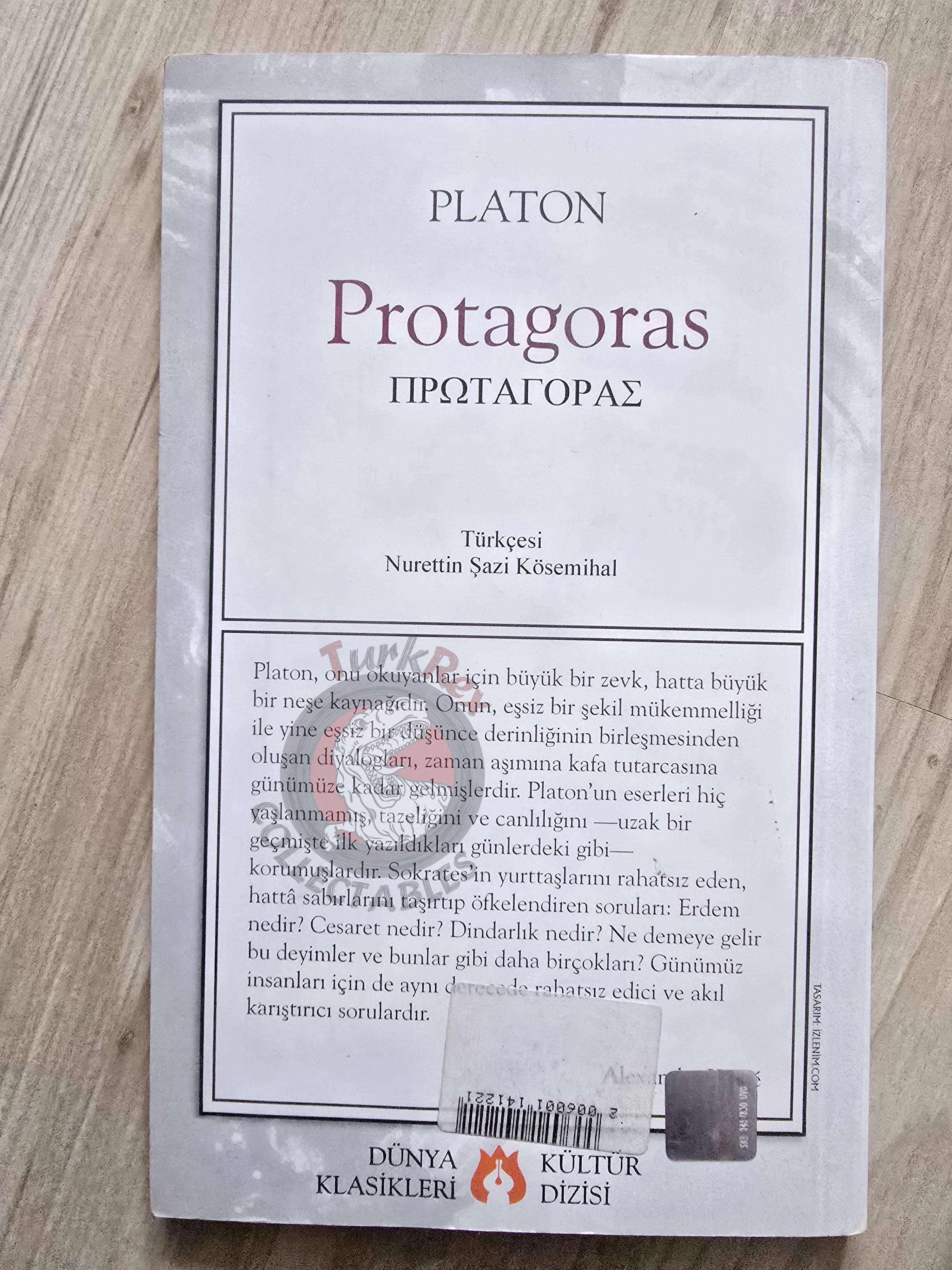 Plato – Protagoras 2001 Turkish Book Turkey