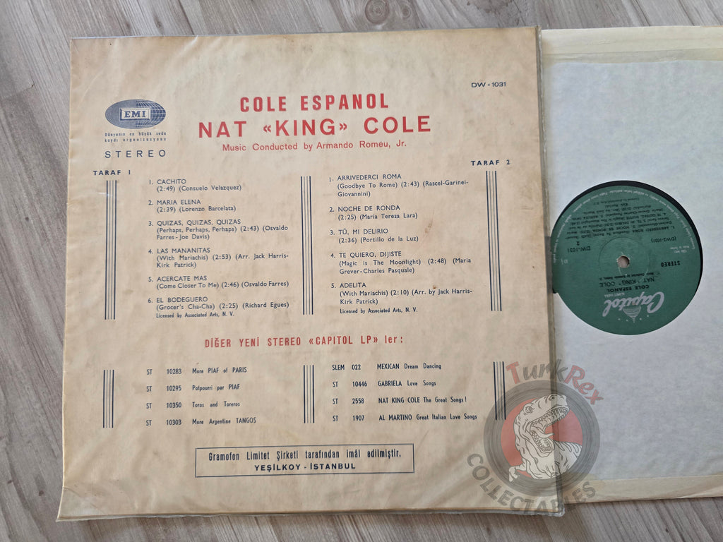 Nat King Cole – Cole Español Turkish Pressing Vinyl Turkey Edition