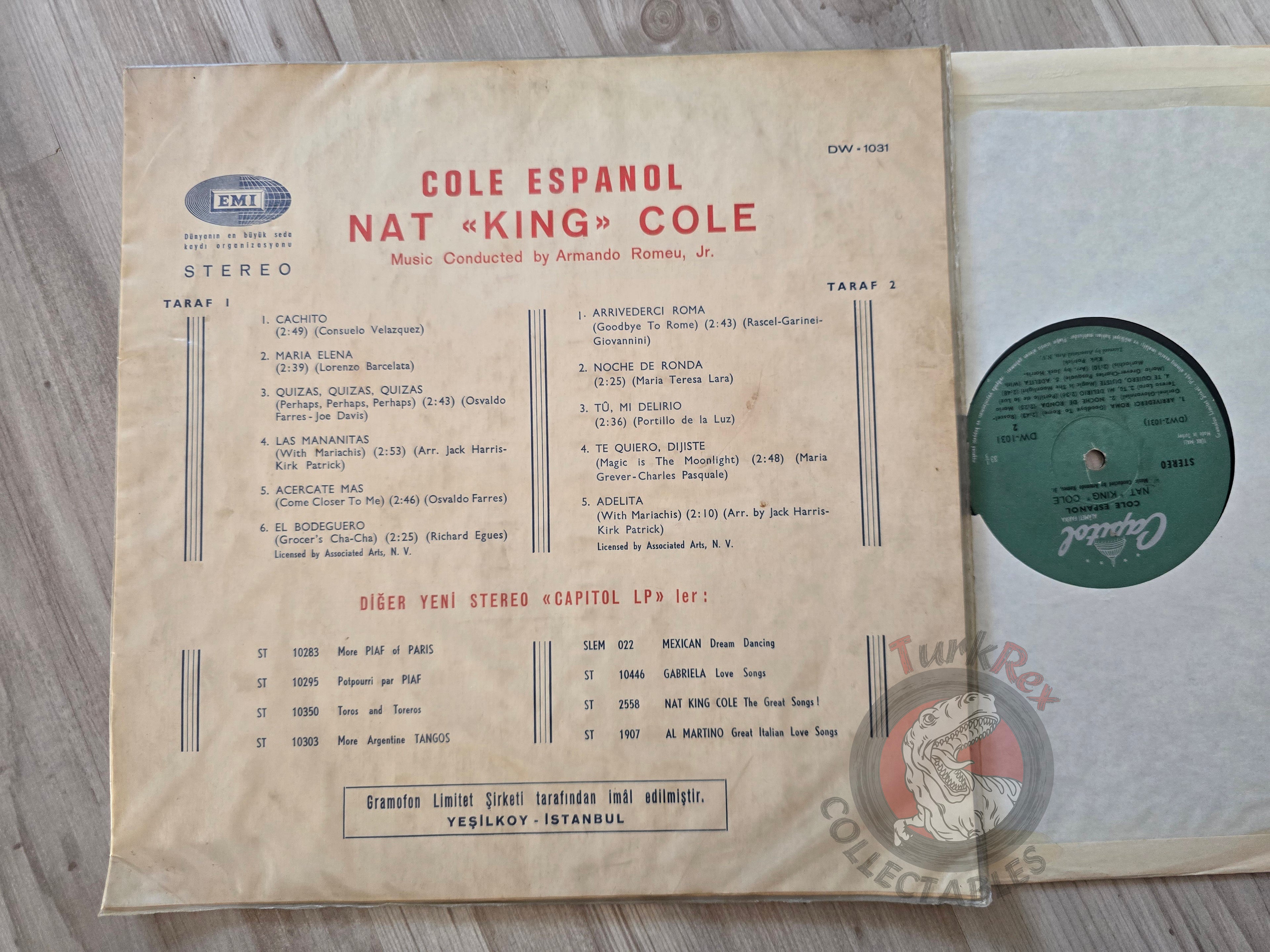 Nat King Cole – Cole Español Turkish Pressing Vinyl Turkey Edition