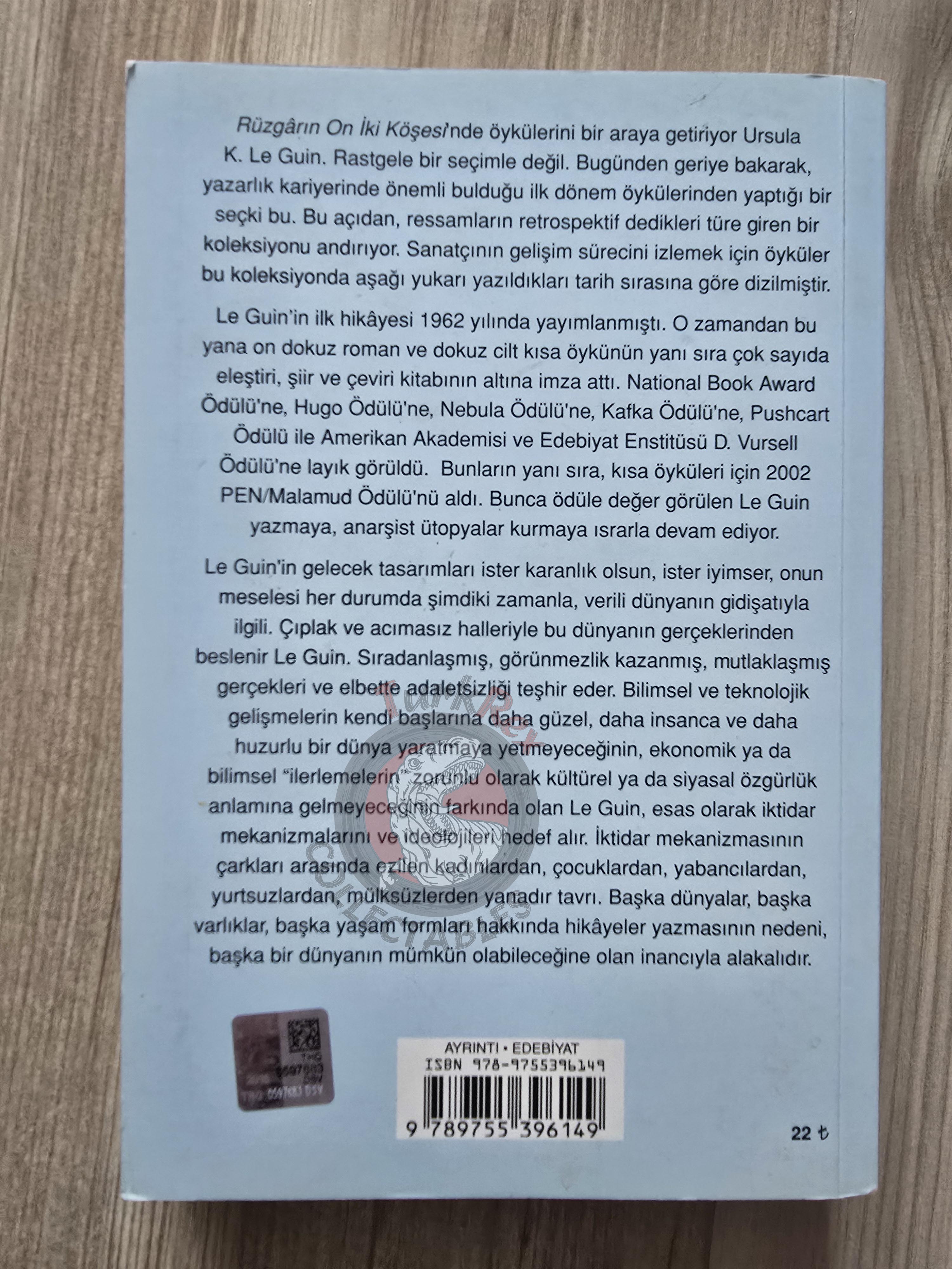 Ursula K. Le Guin – The Wind's Twelve Quarters 2015 Turkish Book Turkey