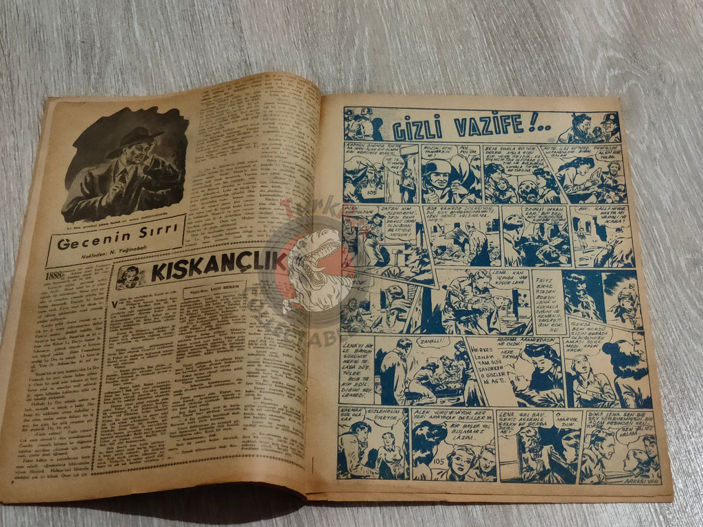 Binbir Roman #105 1950 Victor Hugo 93 - Mandrake Turkish Comic Mag Turkey