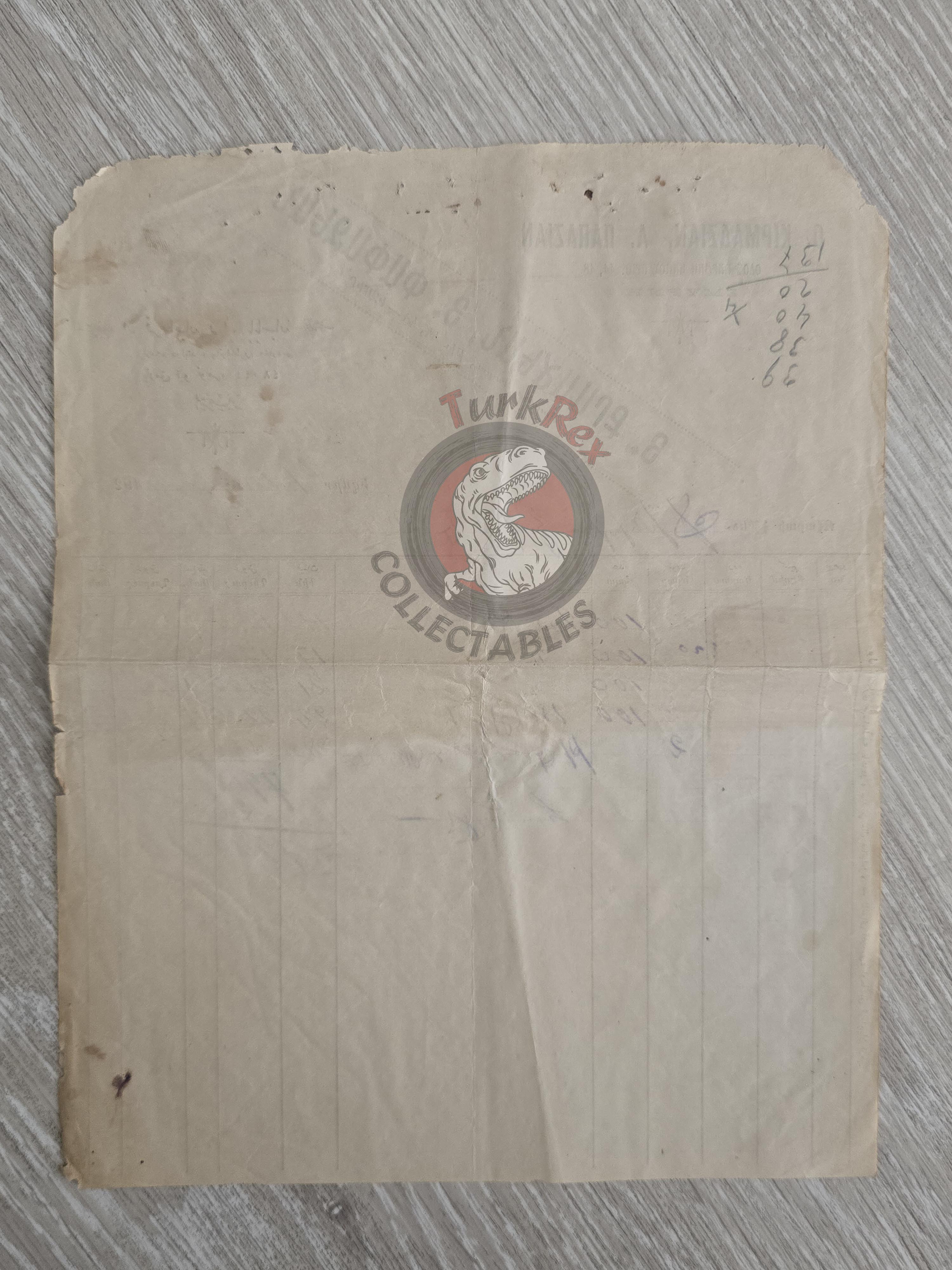 Ottoman 1920 İzmir Textile Company Kırmacıyan & Papazyan Armenian Citizens Armenia