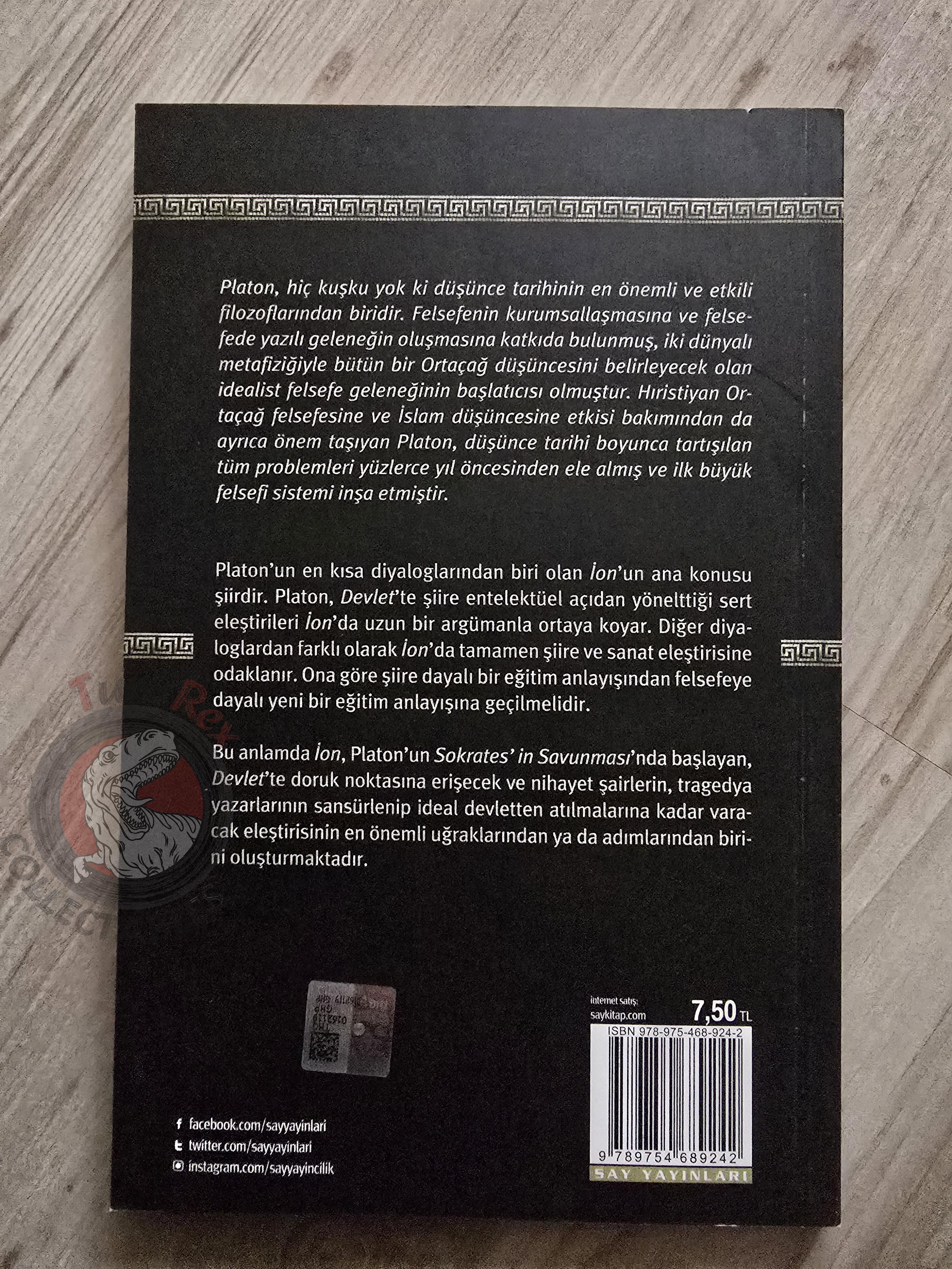 Plato – Ion 2017 Turkish Book Turkey