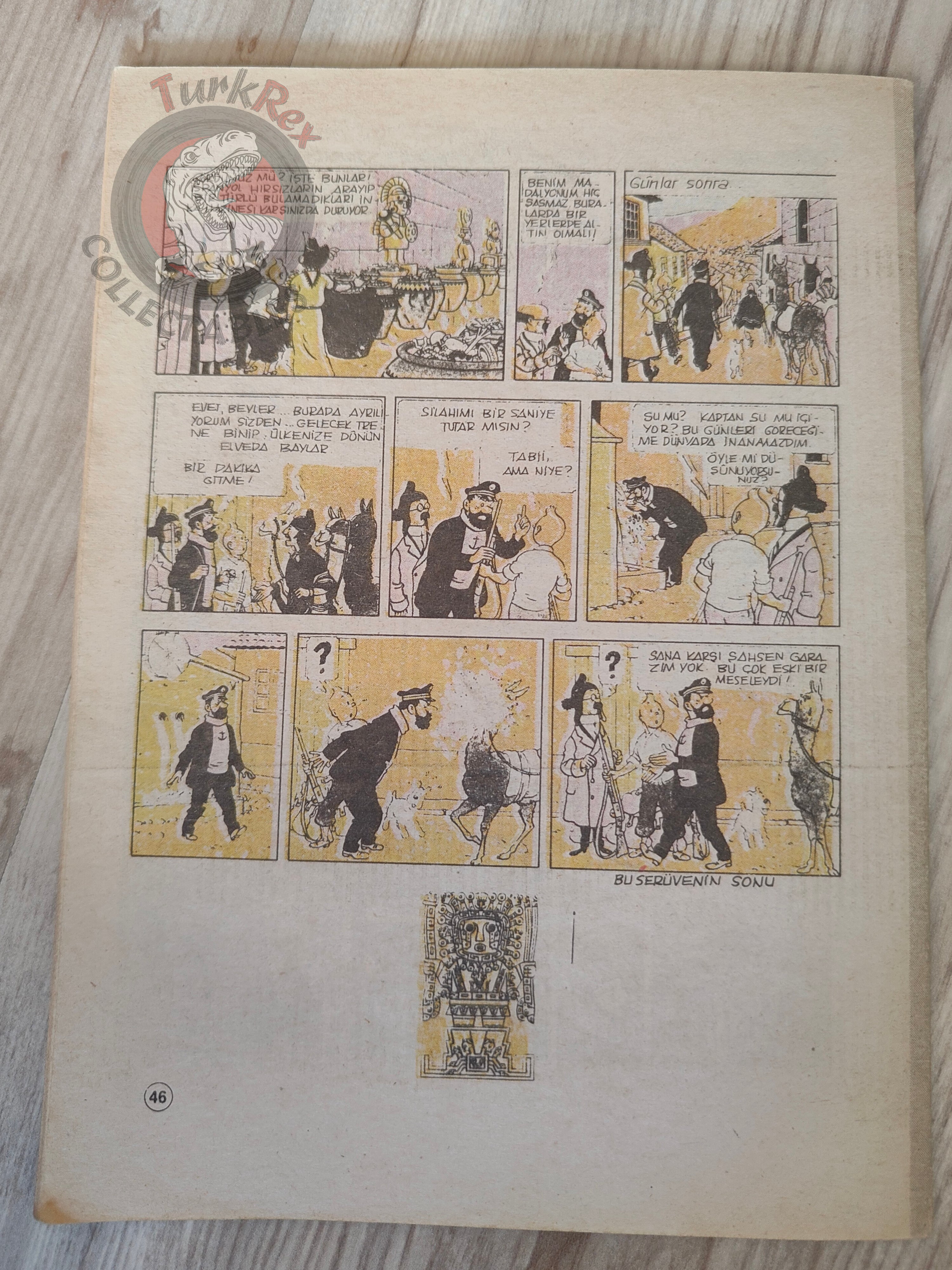 Tintin – Prisoners Of The Sun 1989 Turkish Edition Comic Turkey
