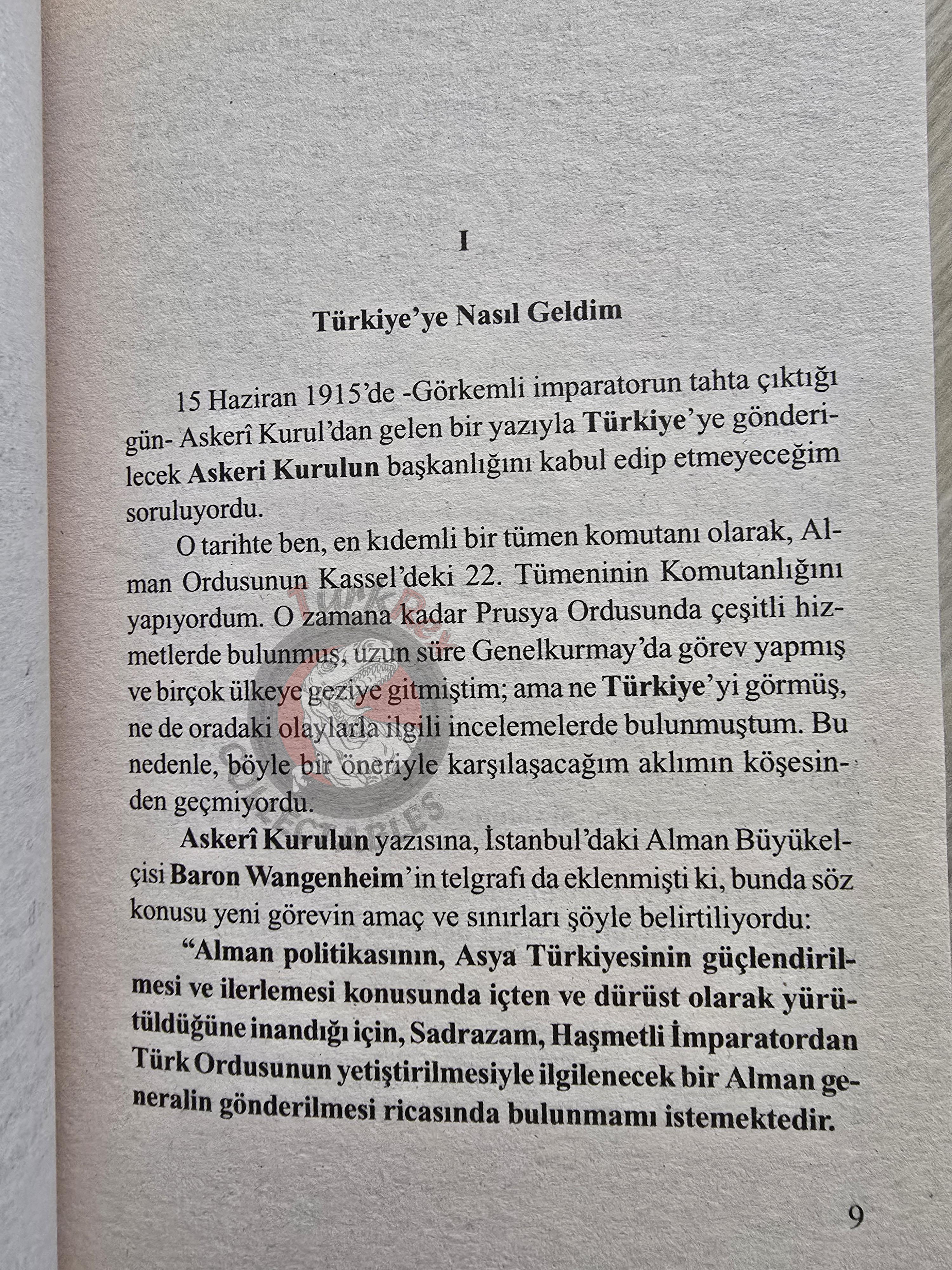 Liman von Sanders – Five Years in Turkey 1998 Turkish Book Turkey