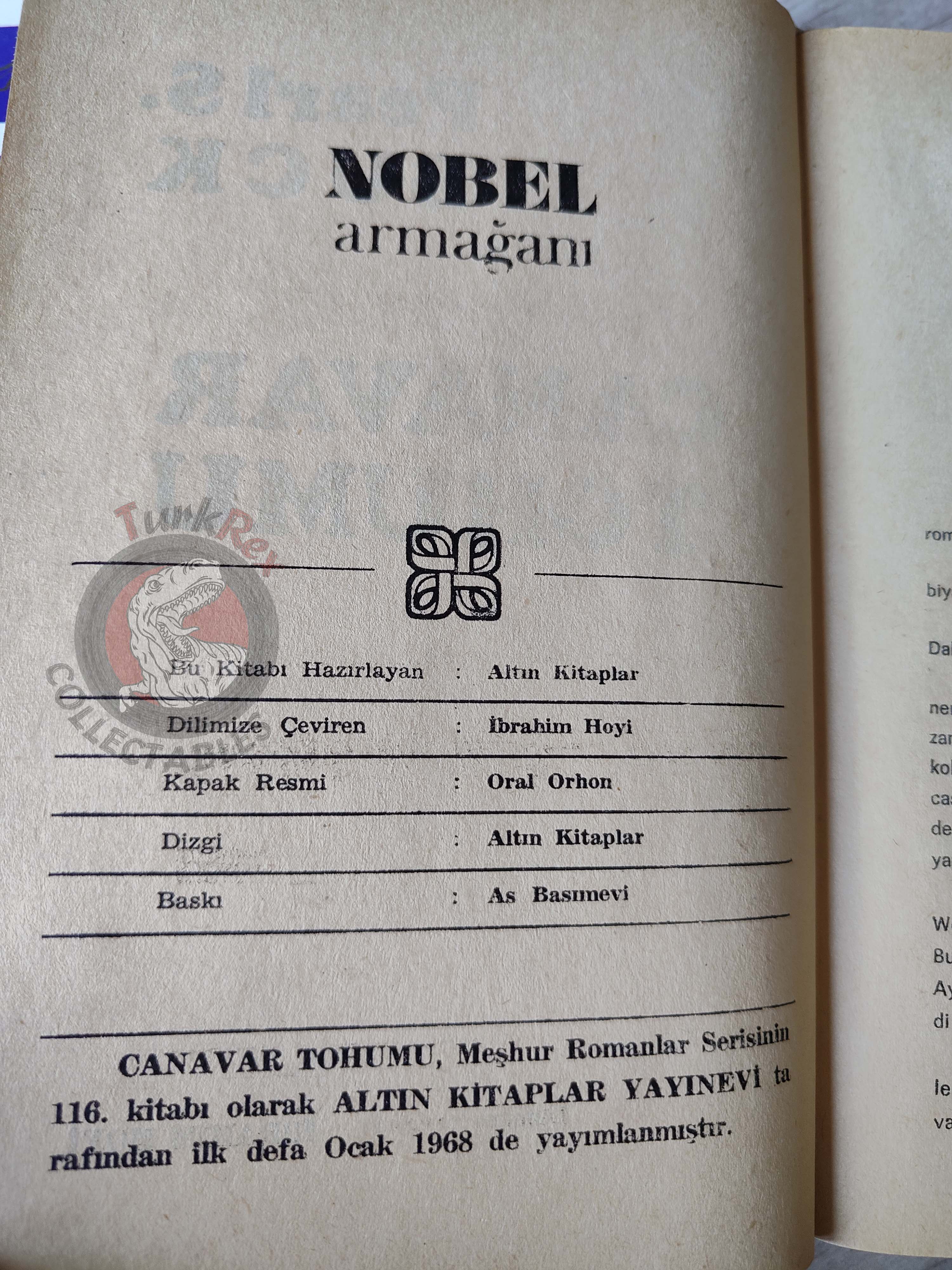 Pearl S. Buck – Dragon Seed 1968 HC/DJ 1st Turkish Book Turkey