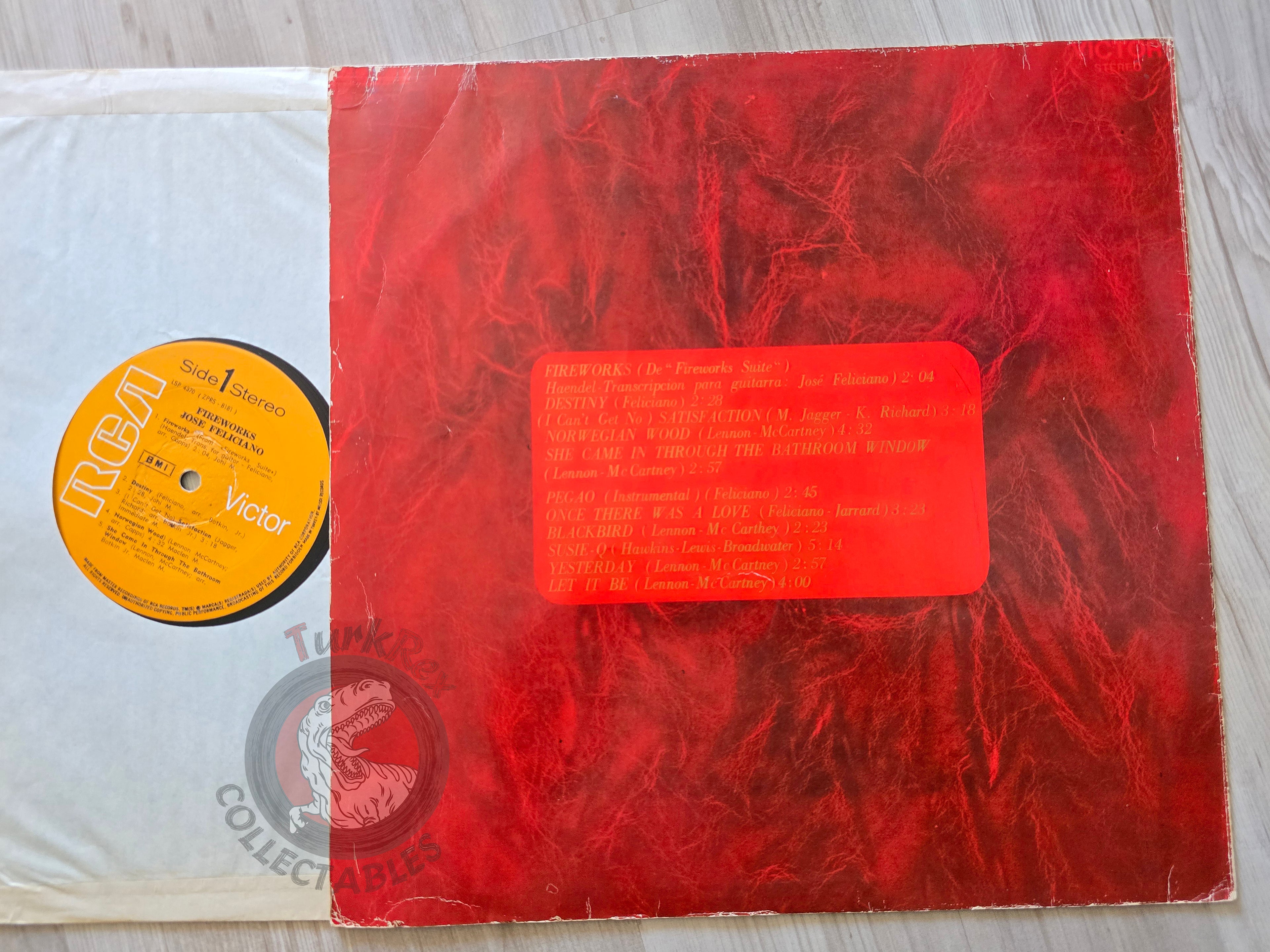 José Feliciano – Fireworks Turkish Pressing Vinyl Turkey Edition