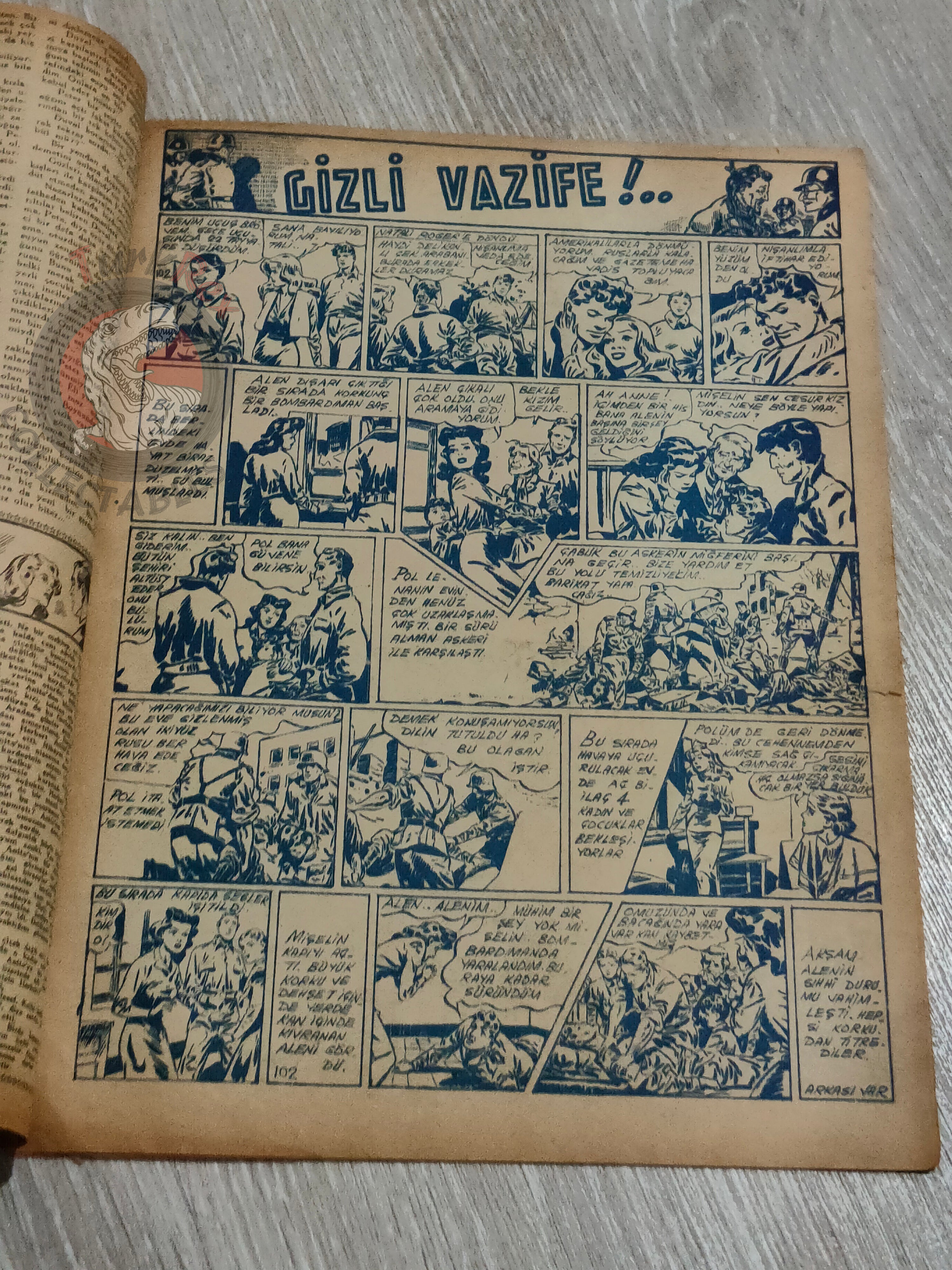 Binbir Roman #102 1950 The Count of Monte Cristo - Nat Pinkerton Turkish Comic Mag Turkey