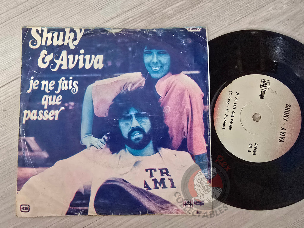 Shuky & Aviva – Je Ne Fais Que Passer 7" Turkish Pressing Vinyl Turkey Edition