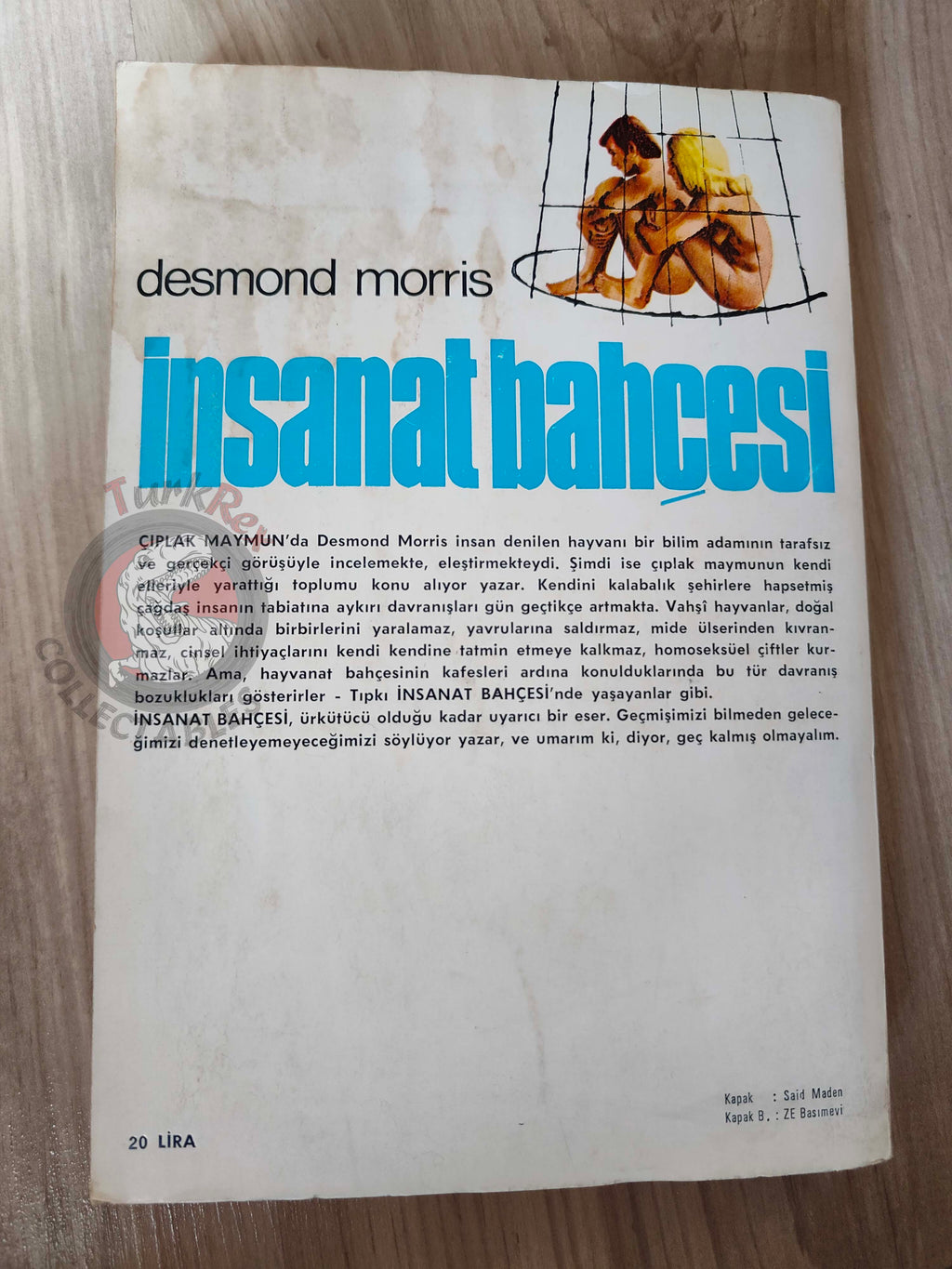 Desmond Morris – The Human Zoo 1973 1st Turkish Book Turkey