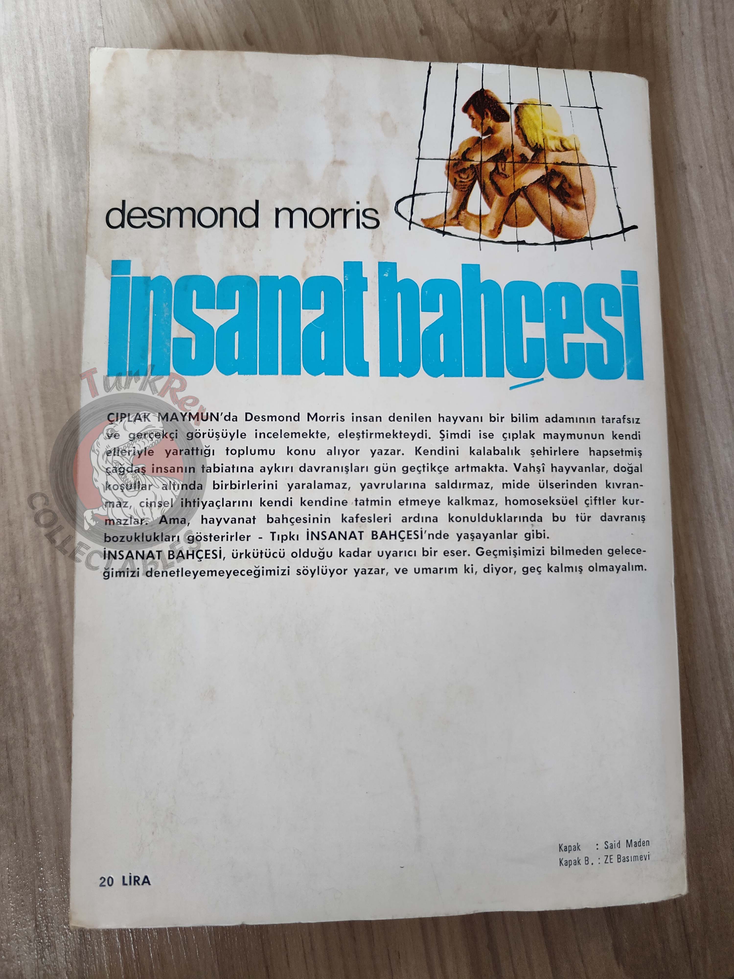 Desmond Morris – The Human Zoo 1973 1st Turkish Book Turkey