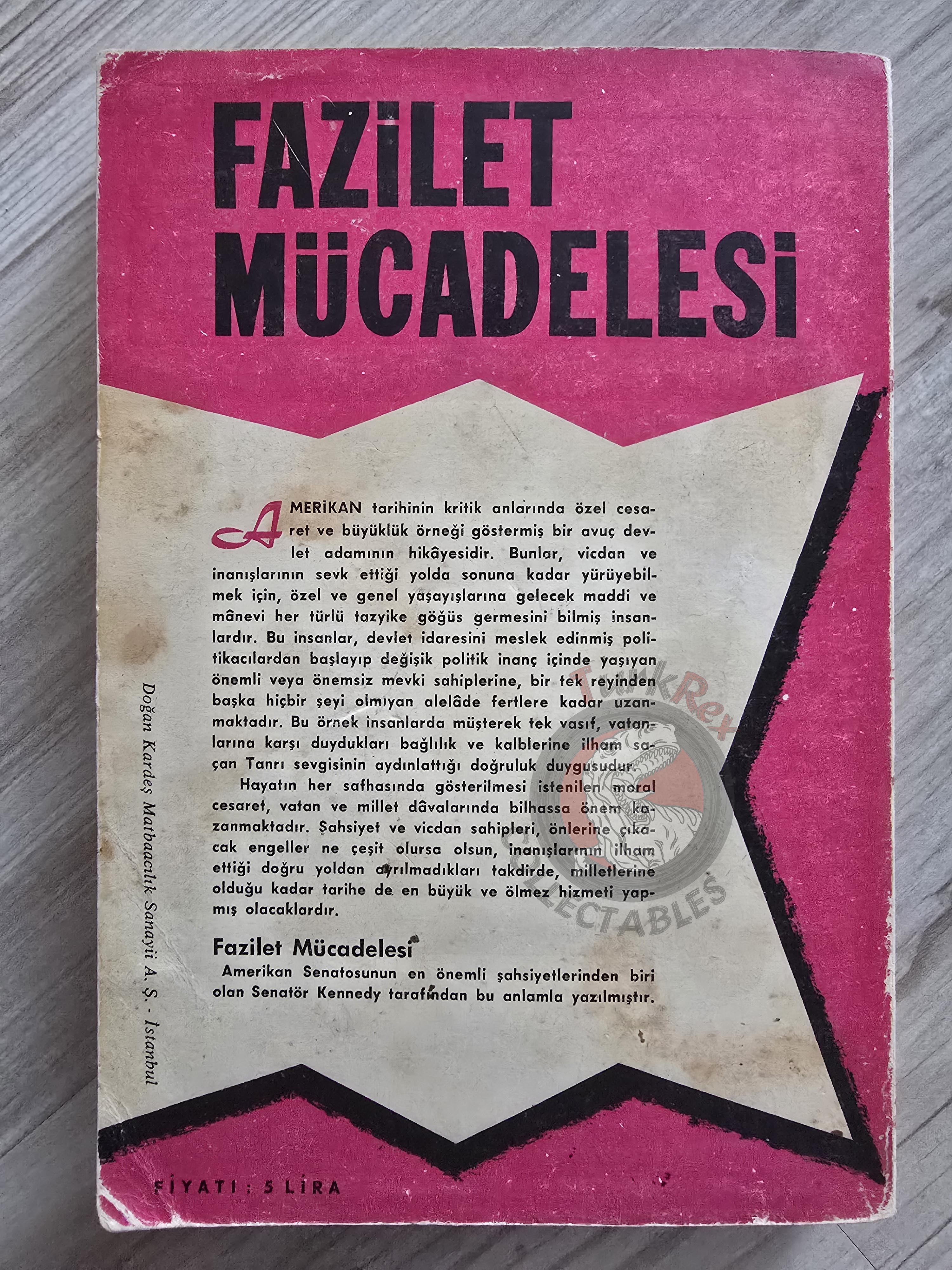 John F. Kennedy – Profiles in Courage 1967 Turkish Book Turkey