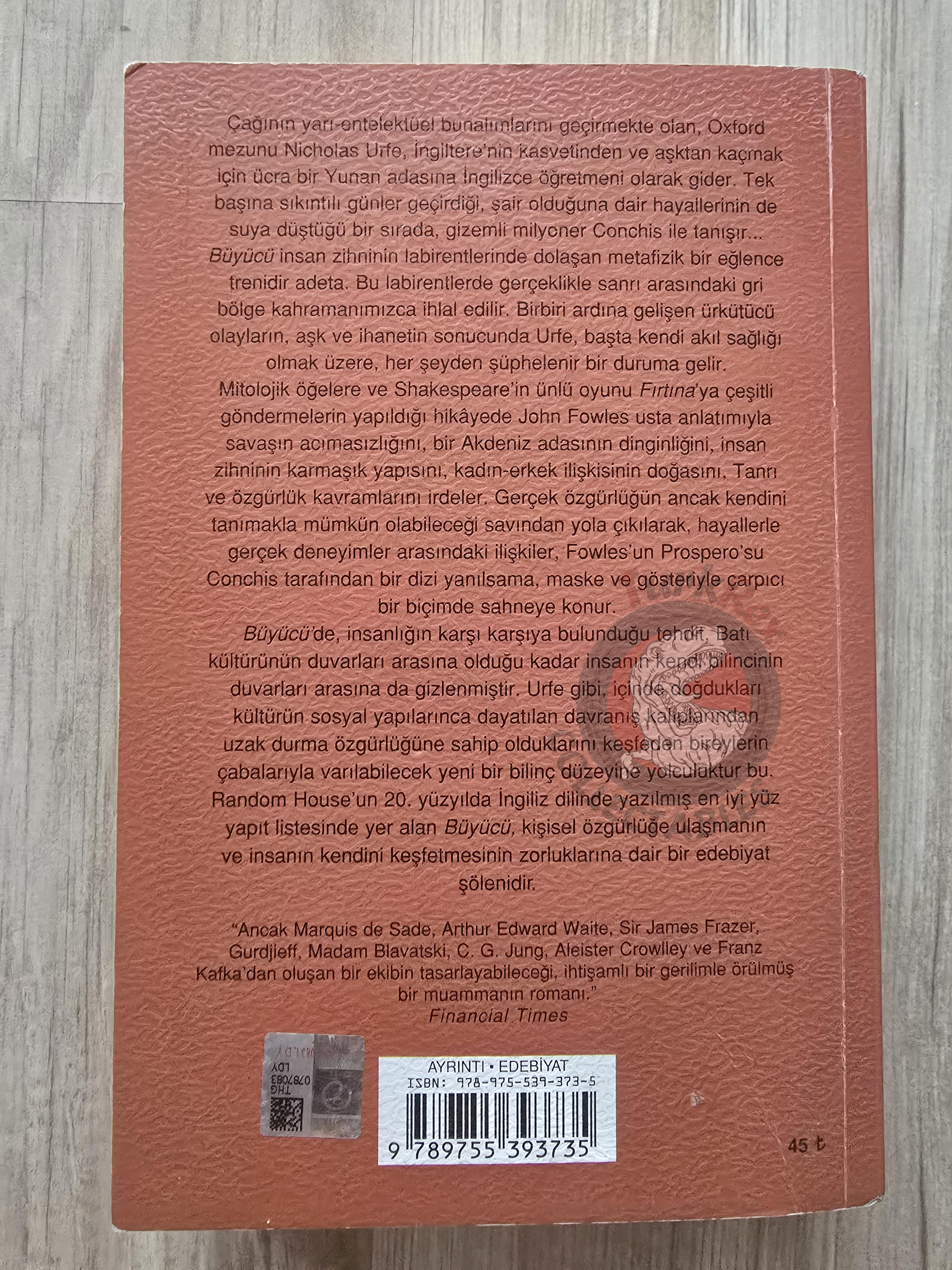 John Fowles – The Magus 2018 Turkish Book Turkey
