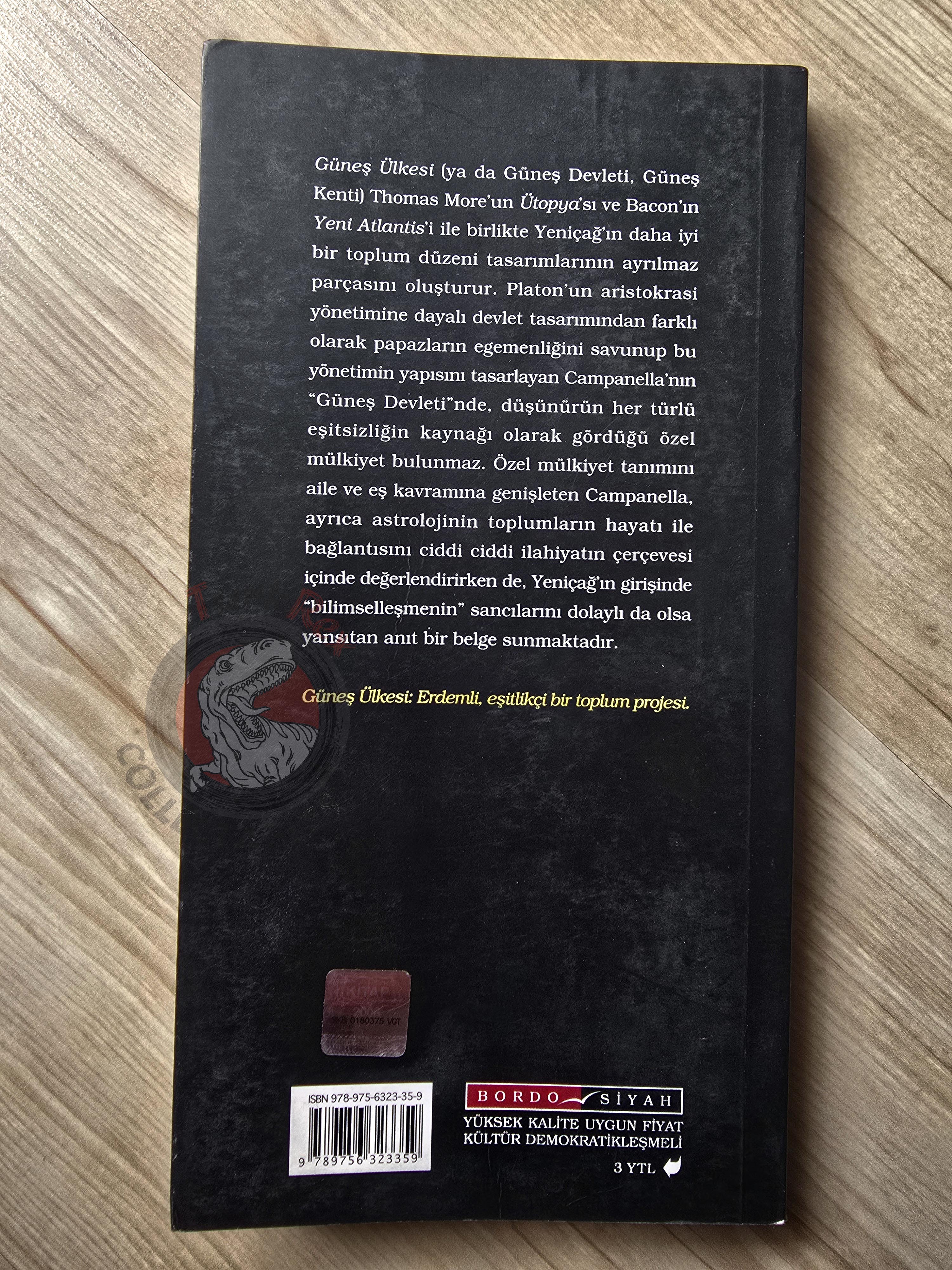 Tommaso Campanella – City of the Sun 2007 Turkish Book Turkey