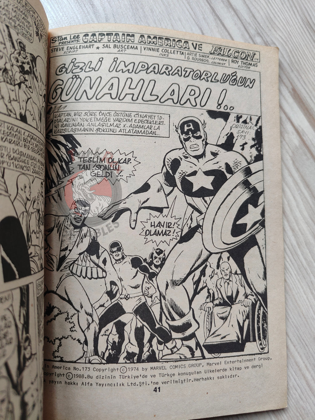 Captain America – Issue #5 1988 Turkish Comic Turkey #171 #172 #173 #174